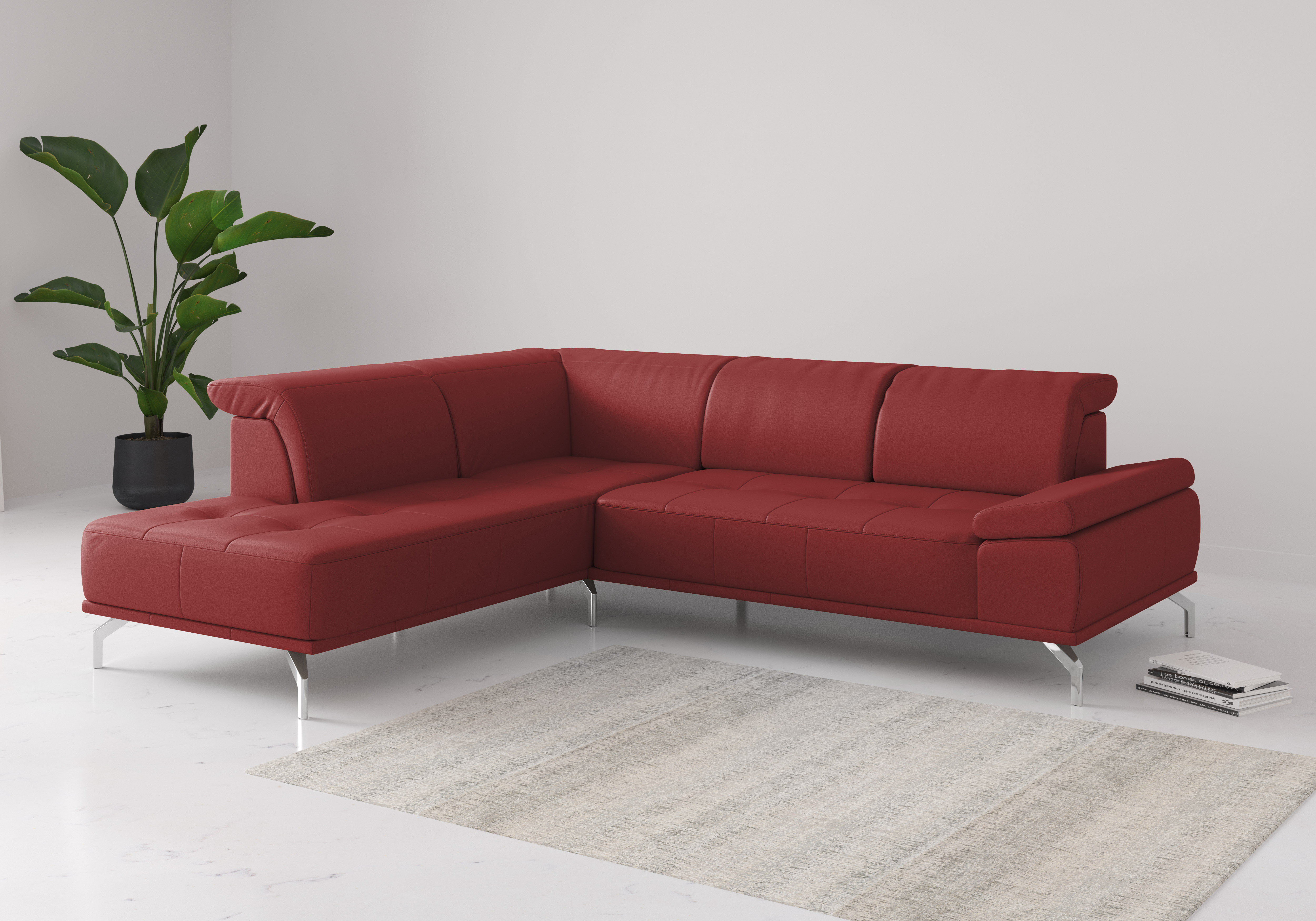 OTTO home Ecksofa "Caluna" Inkl.Sitztiefenverstellung, wahlweise mit Kopf- und Armteilverstellung