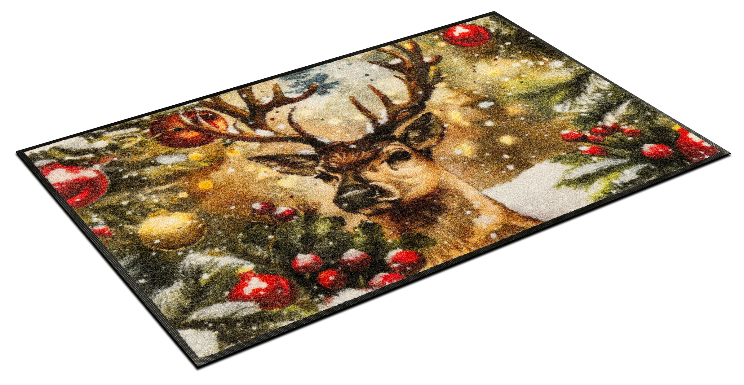 wash+dry by Kleen-Tex Fußmatte »Festive Spirit« rechteckig 7 mm Höhe waschbar und trocknergeeignet