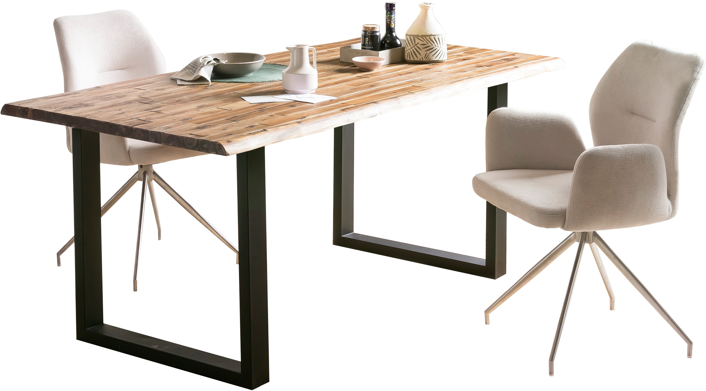 SalesFever Essgruppe "Designstarke Essgruppe", (Set, 5 tlg.), Tischplatte m günstig online kaufen