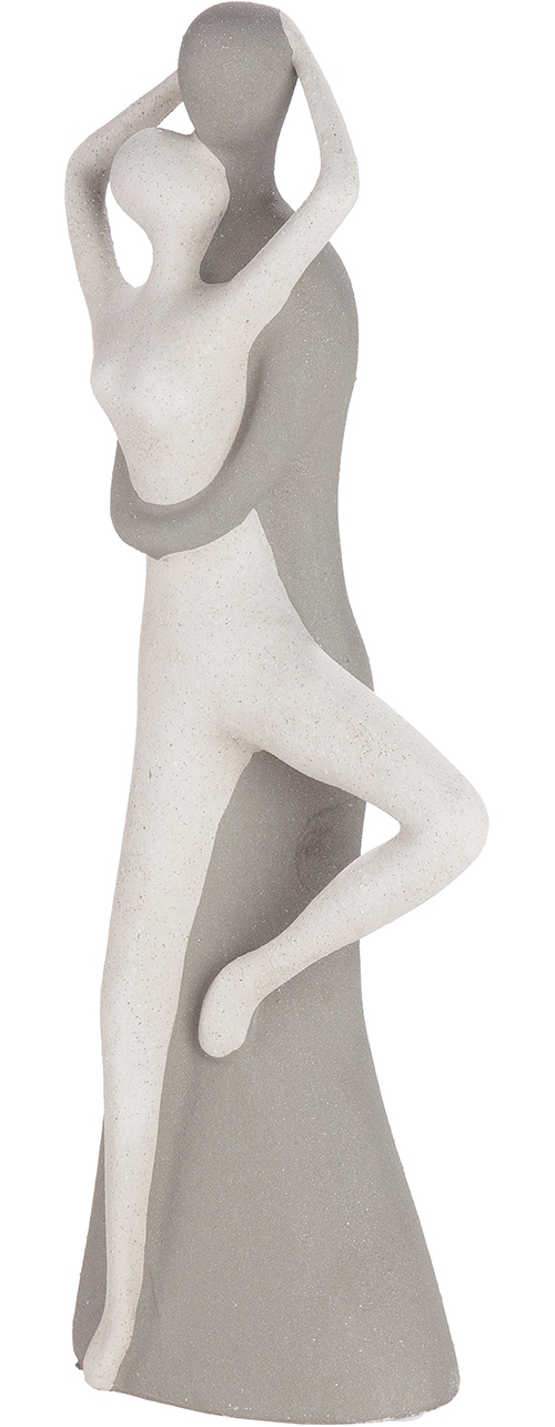 GILDE Skulptur "Figur Monroe weiß H. 45 cm" Frauenfigur abstrakter Stil sitzende Pose Wohnaccessoire