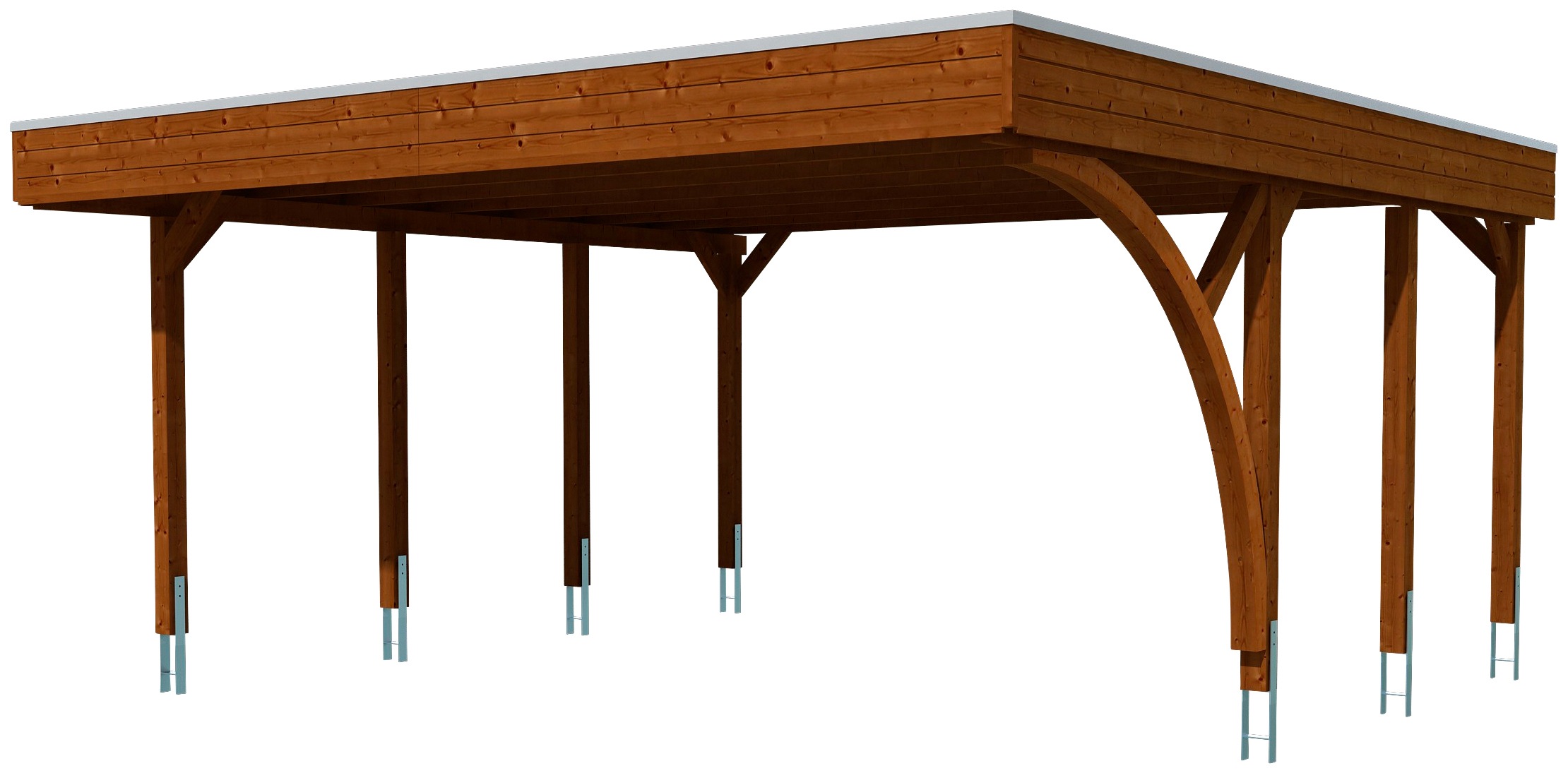 Skanholz Doppelcarport »Friesland 7«, 514 cm, braun