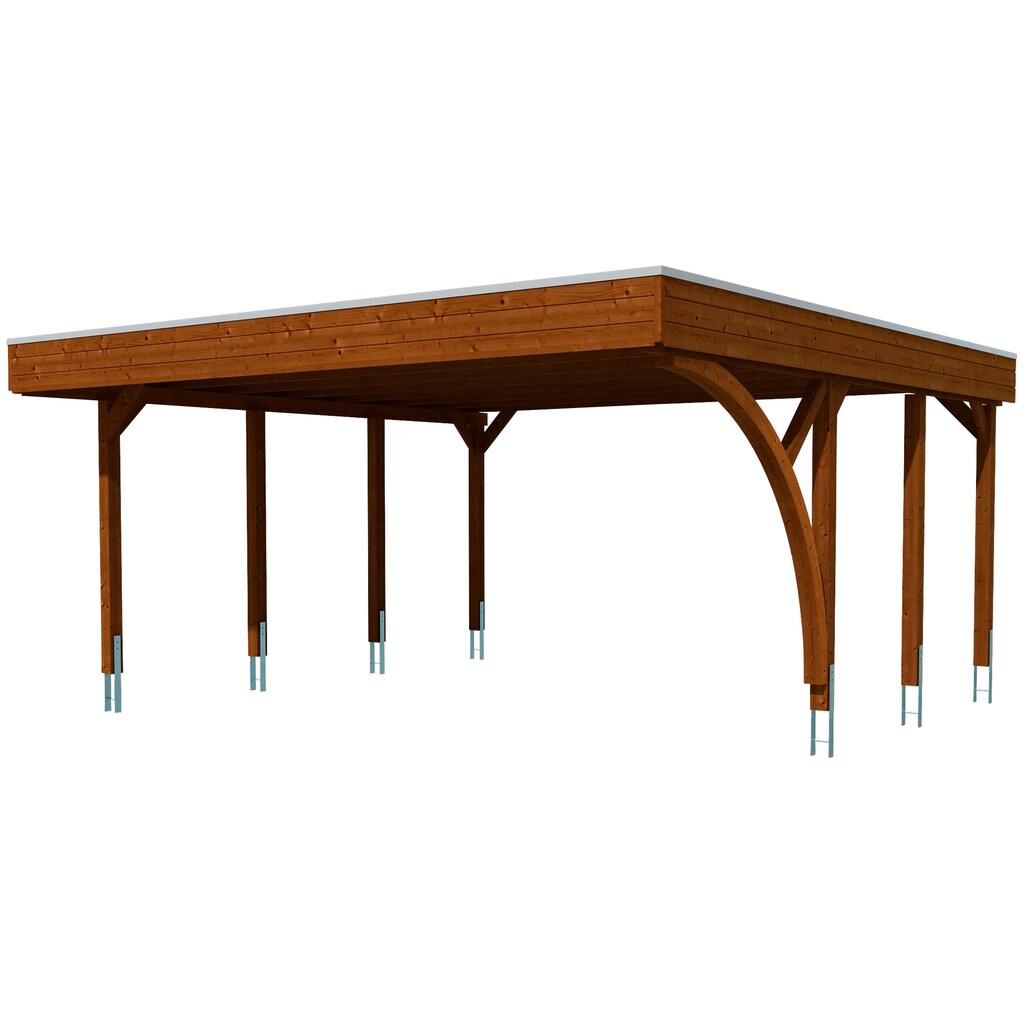 Skanholz Doppelcarport »Friesland 7«, Holz, 514 cm, braun