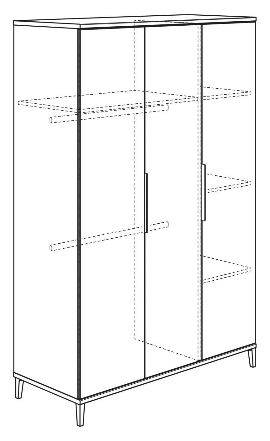 PAIDI Kleiderschrank »NEA, by PAIDI, 3-türig«, viel Stauraum mit Einlegeböden und Kleiderstange