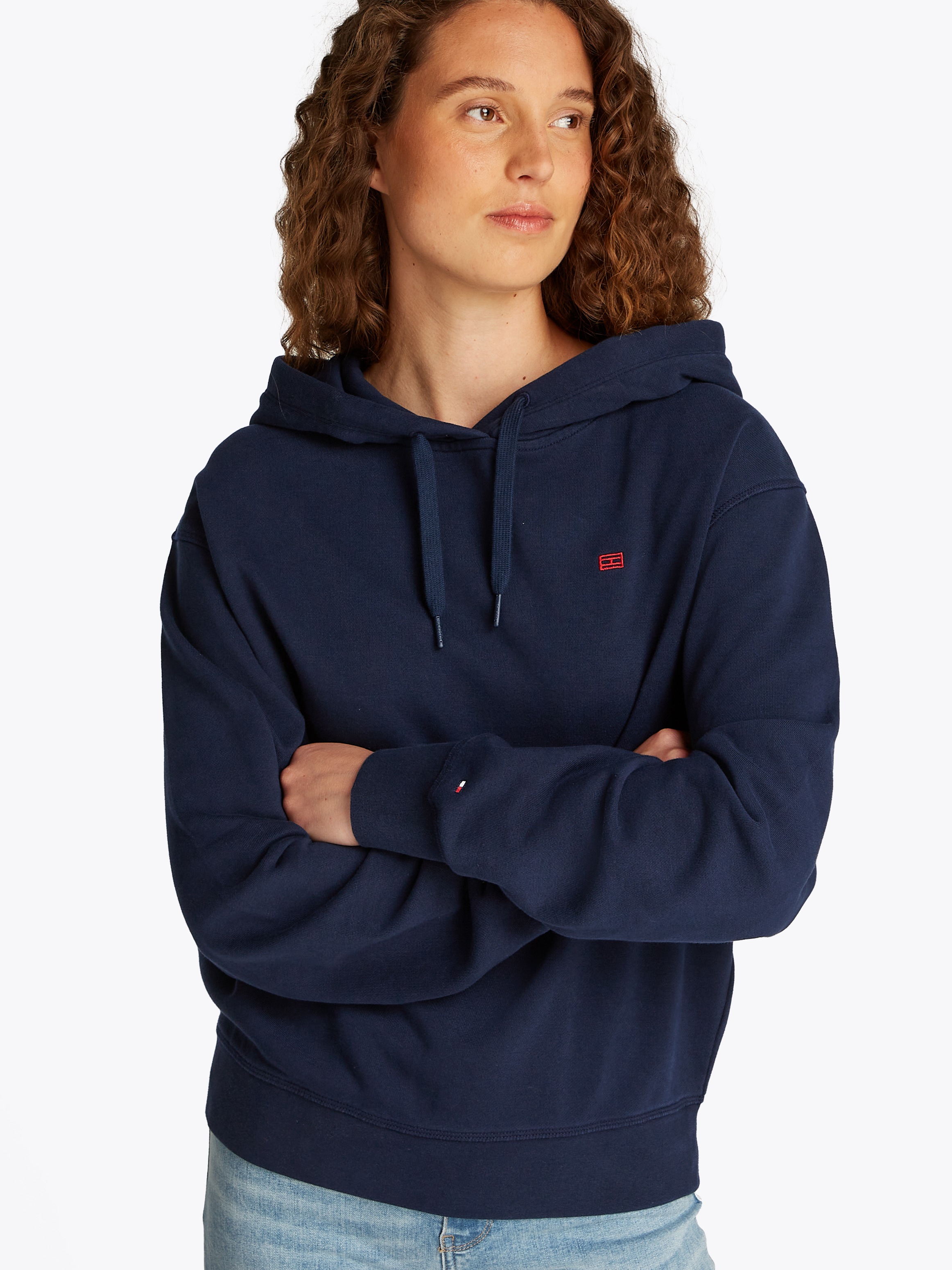 Tommy Hilfiger Hoodie "REG CONTRAST FLAG HOODIE", mit Logo-Flag günstig online kaufen