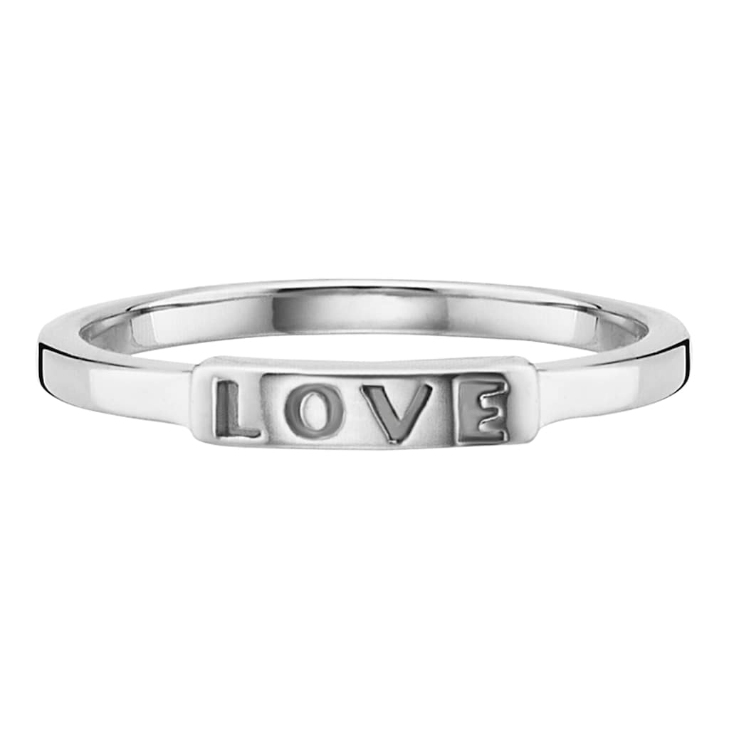 CAÏ Fingerring »925/- Sterling Silber rhodiniert Love«