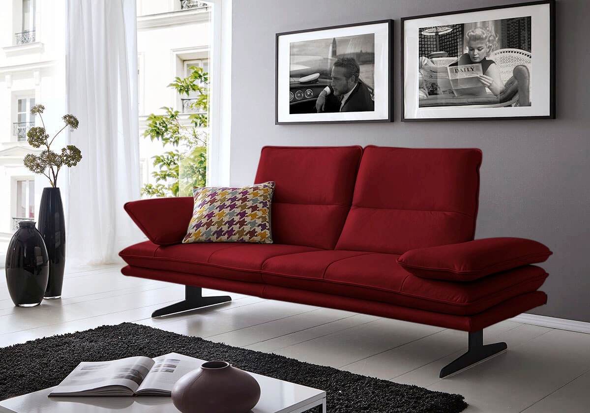 W.SCHILLIG 2-Sitzer "broadway, Designsofa mit tollem Sitzkomfort, Breite 216cm" Sitztiefenverstellung, Kopfteil- & Seitenteilverstellung, Breite 216cm