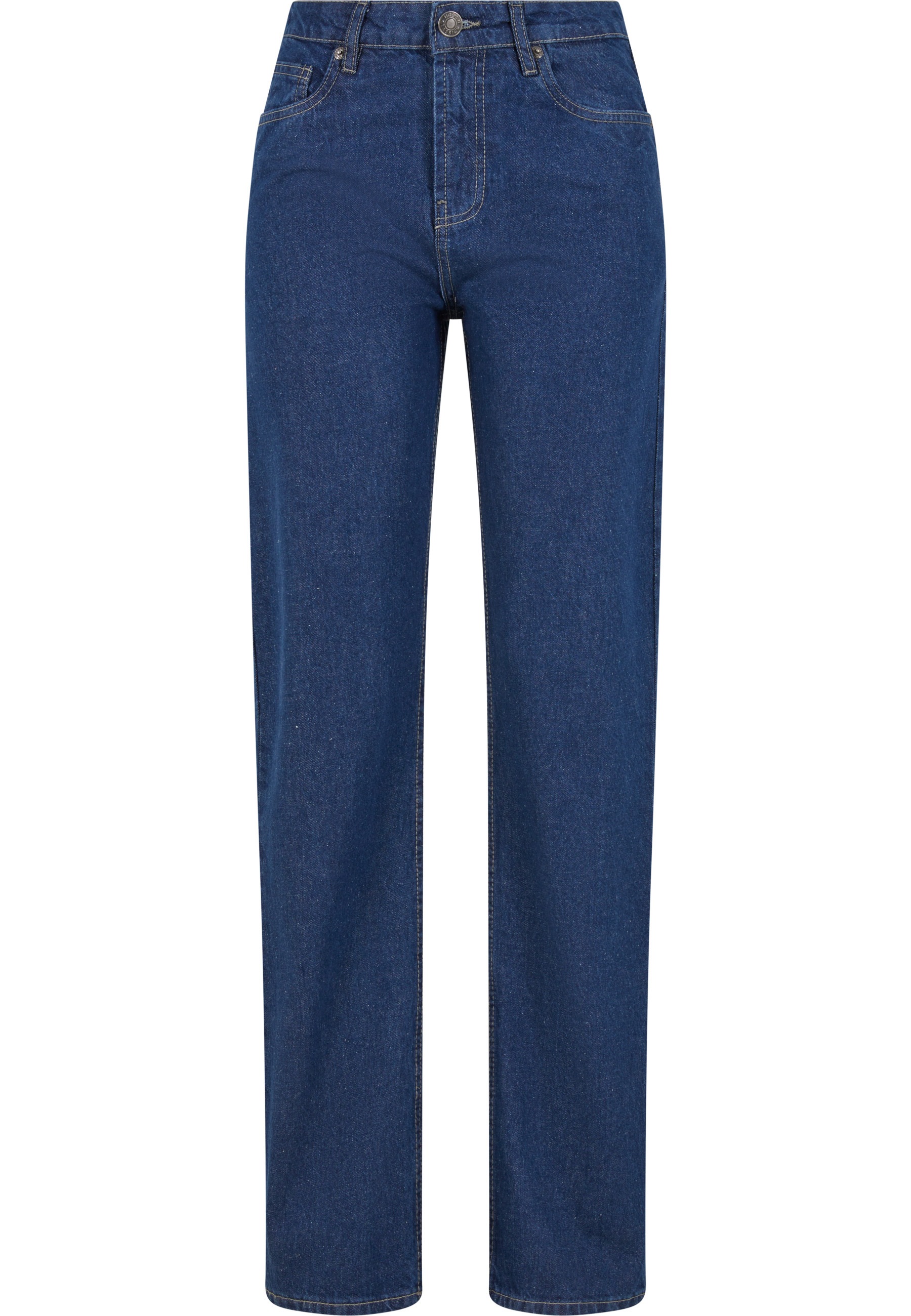 Urban Classics Jean Straight Fit Mid Deep Blue Washed 36 Femme