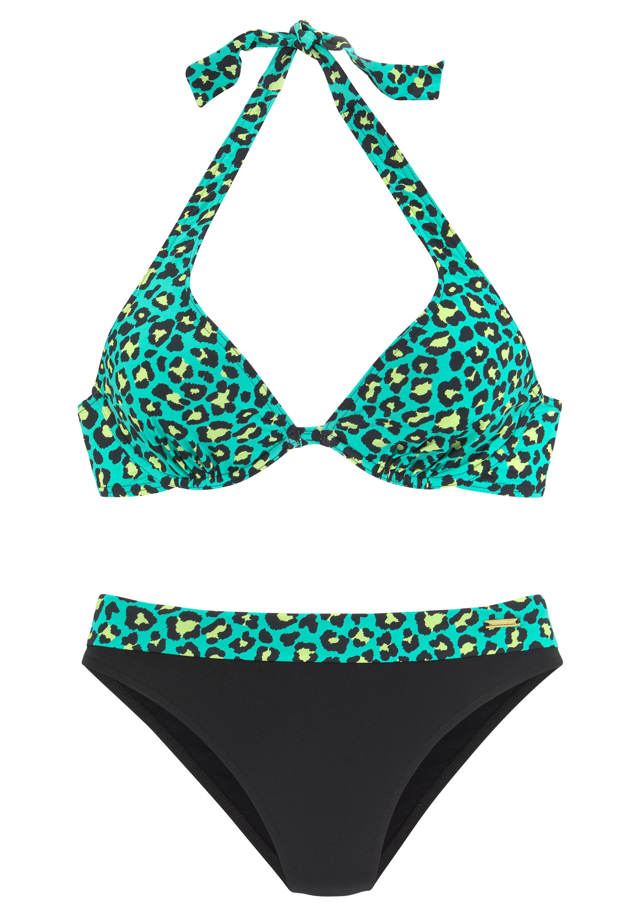 Bruno Banani Bügel-Bikini, mit türkisfarbenem Tierdruck