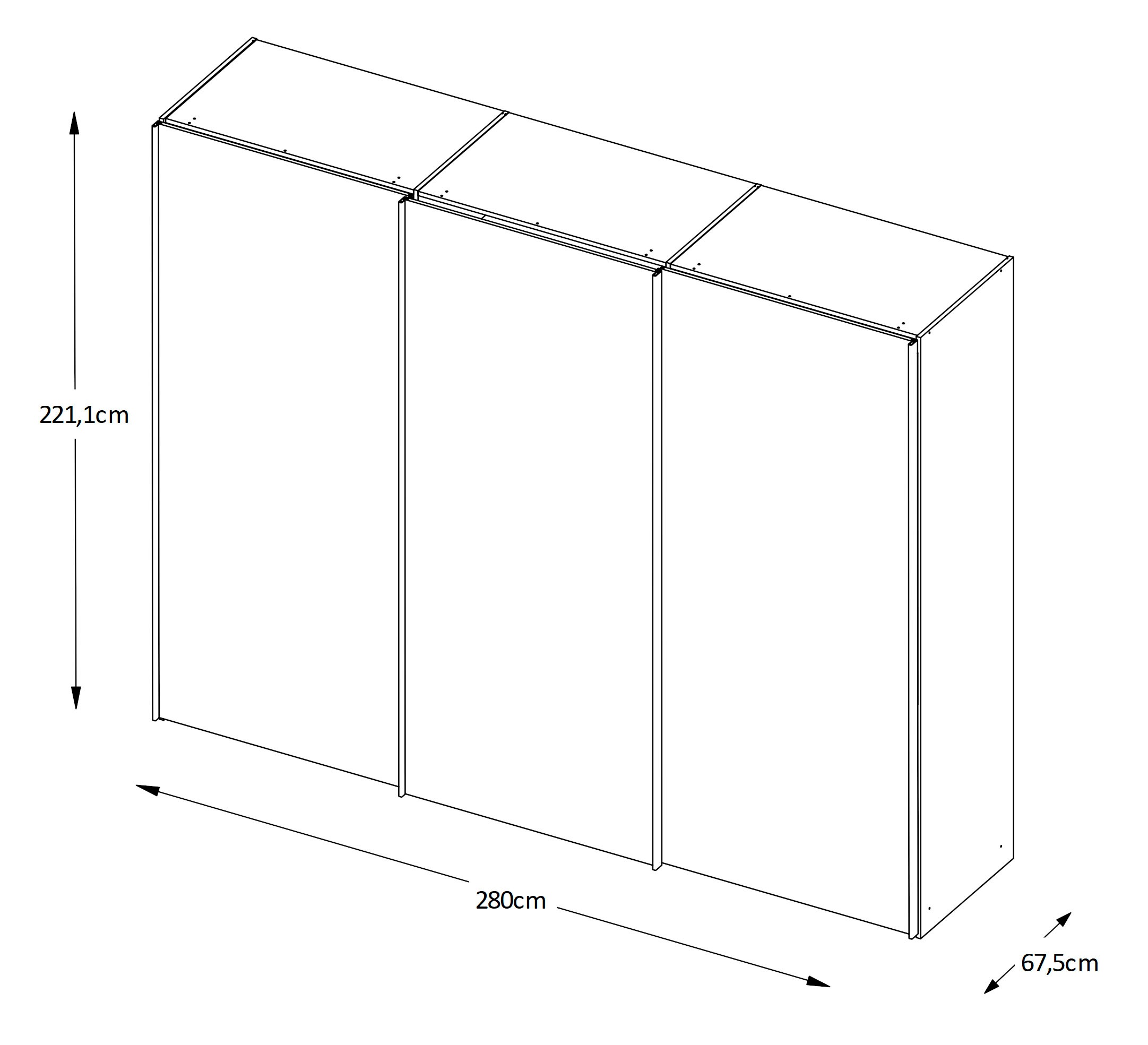 STAUD Schwebetürenschrank »Sonate Como mit Spiegel, in wertiger Staud-Qualität, Made in Germany«, (in 4 verschiedenen Ausstattungsvarianten erhältlich), viele Varianten