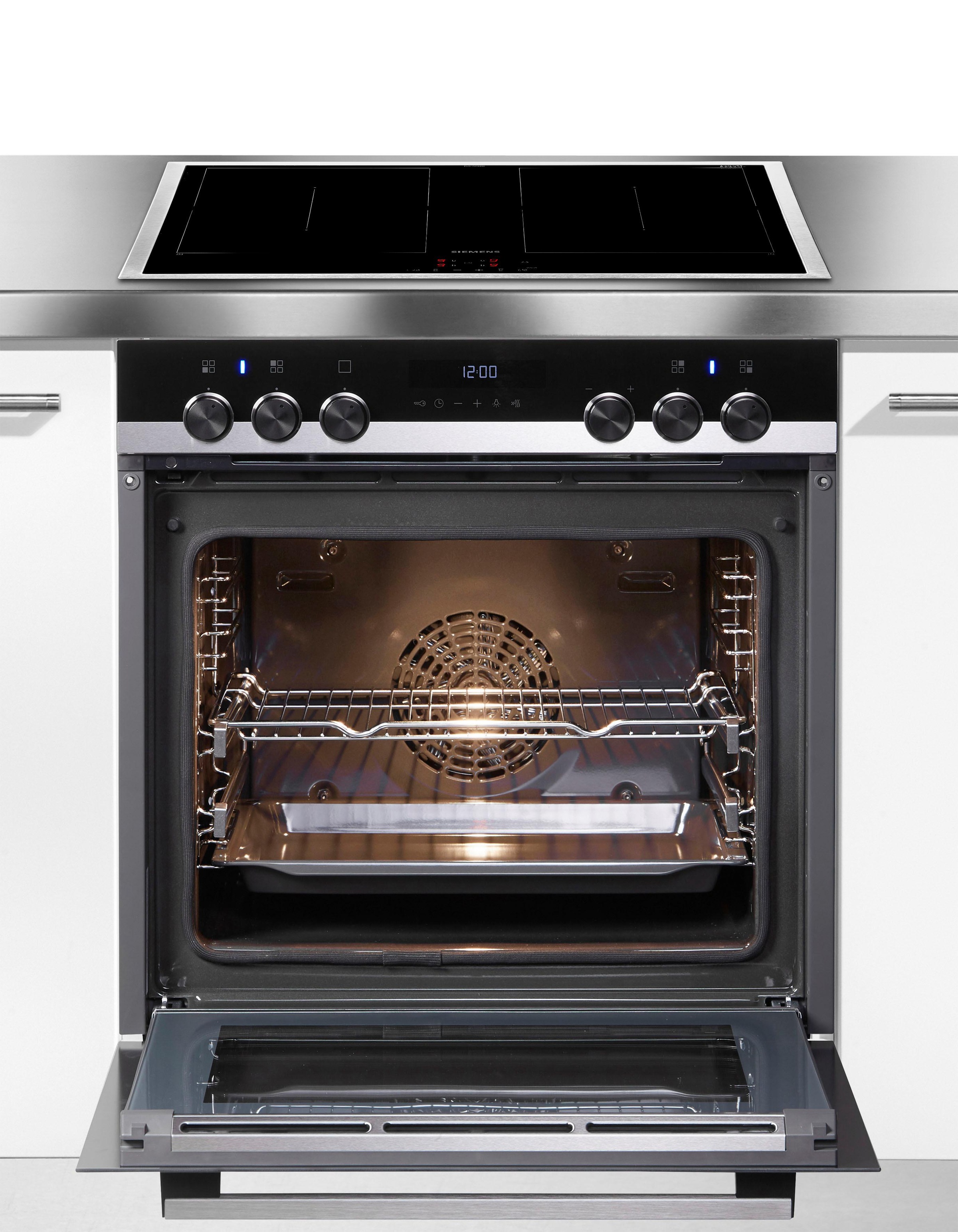 SIEMENS FlexInduktionsHerdSet »PQ521DA0ZM«, iQ500, HE578ABS1, mit 2fachTeleskopauszug