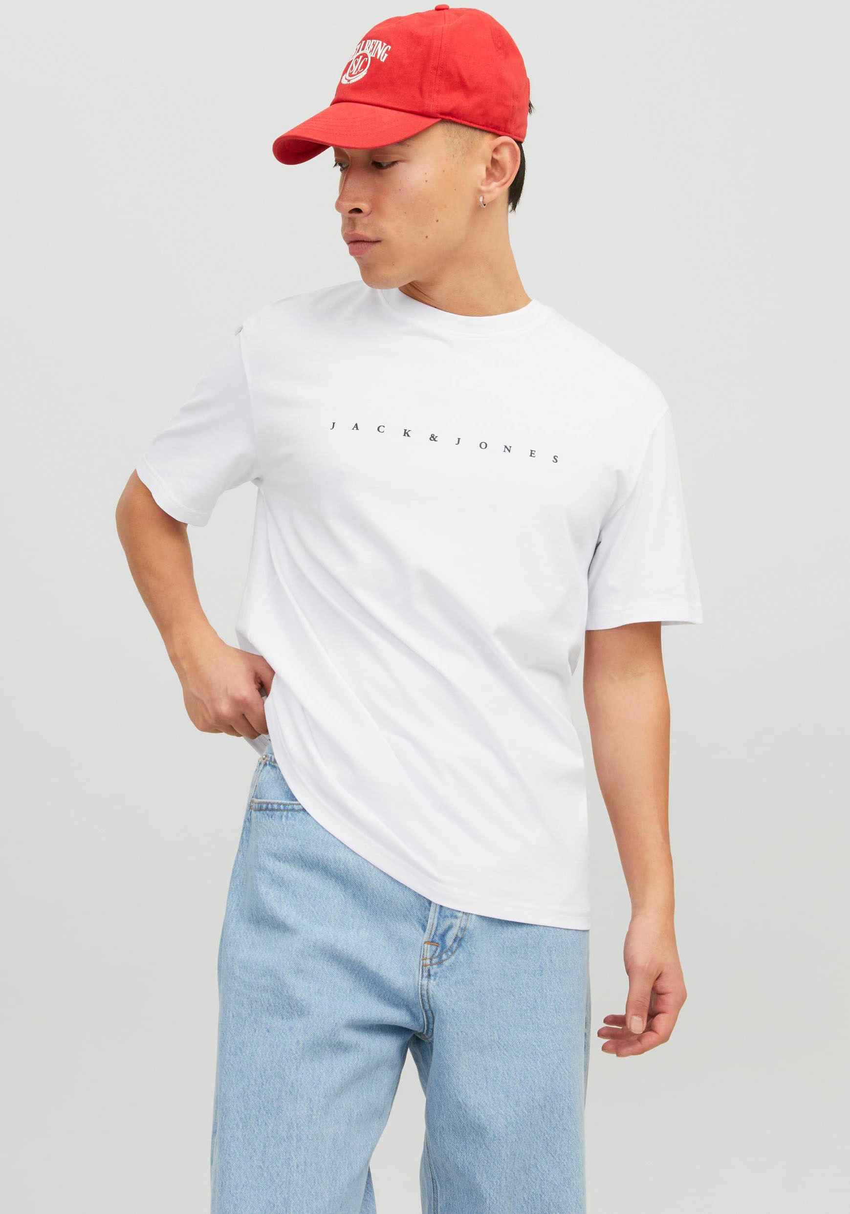 Jack & Jones Rundhalsshirt "JJESTAR mit Pigmentprint und Baumwollgefühl", m günstig online kaufen