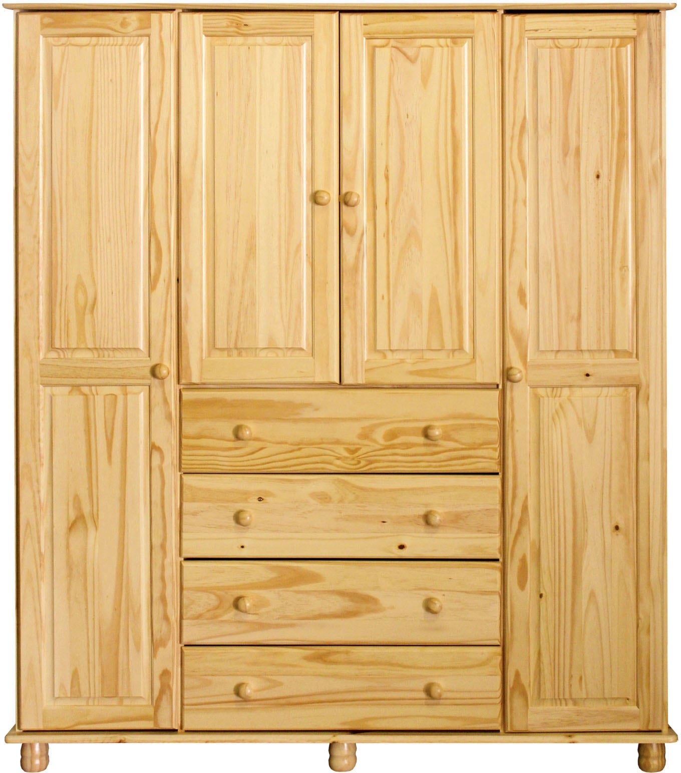 Home affaire Kleiderschrank, (1 St.), gefertigt aus massivem Kiefernholz