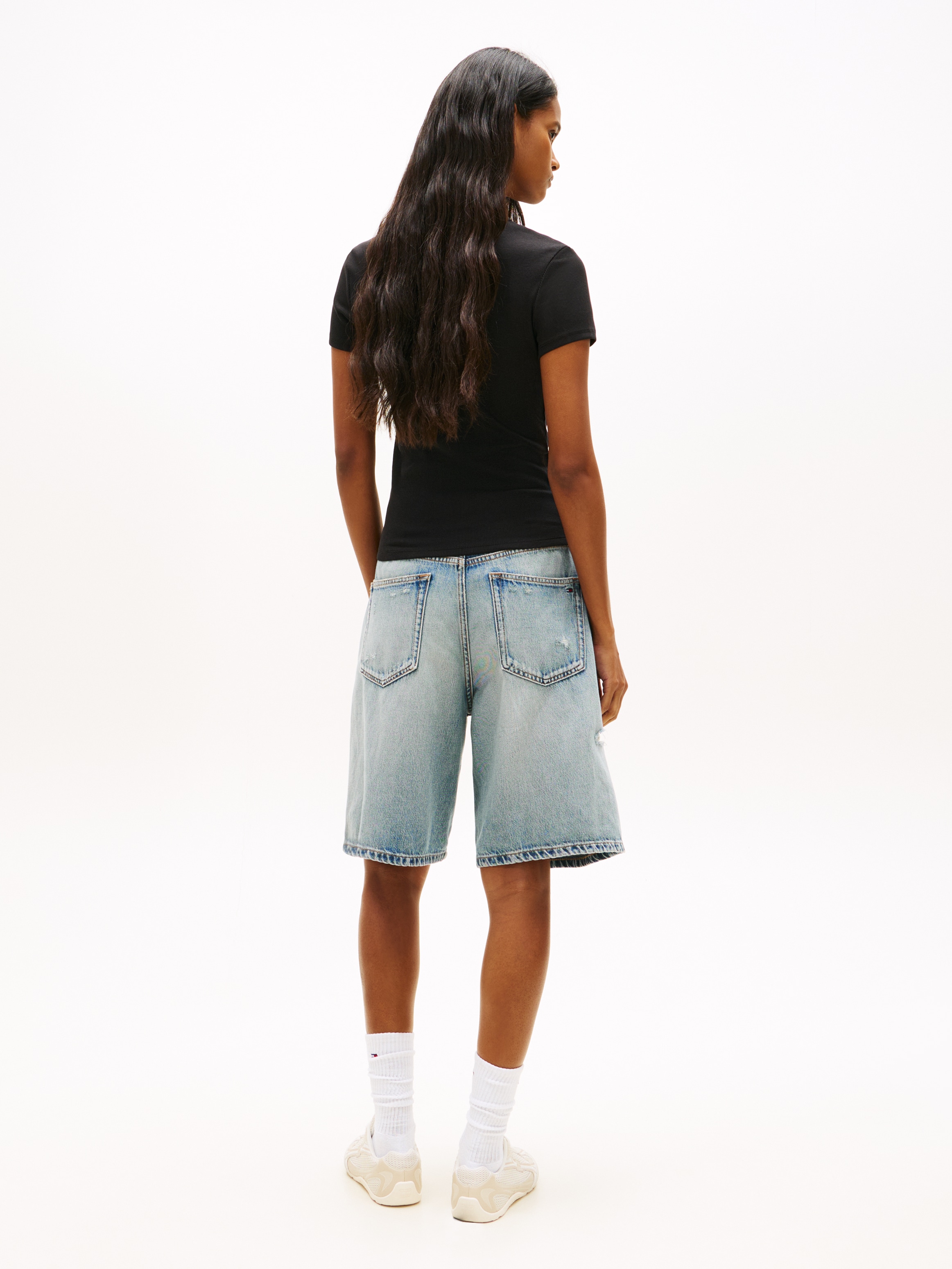 Tommy Jeans Kurzarmshirt »TJW 2PACK SLIM ESSENTIAL RIB SS« Packung, 2er-Pack, 2 Stk. mit gerippter Struktur