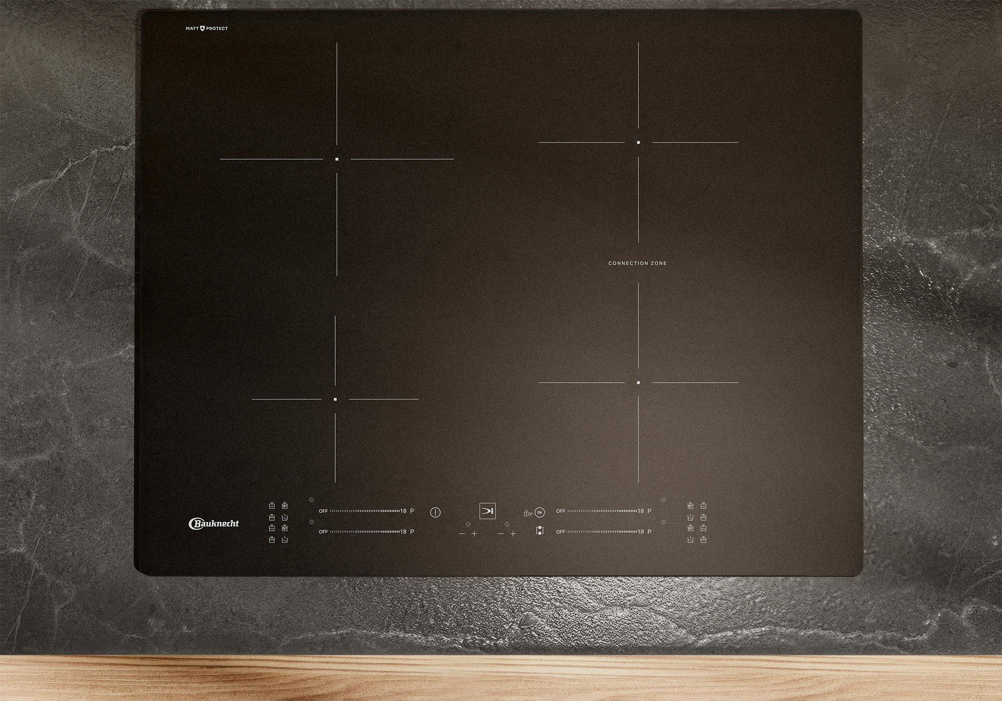 BAUKNECHT Induktions-Kochfeld »BKS2560BFBM« MattProtect–kratzfestes Mattglas mit 3× höherer Widerstandsfähigkeit.