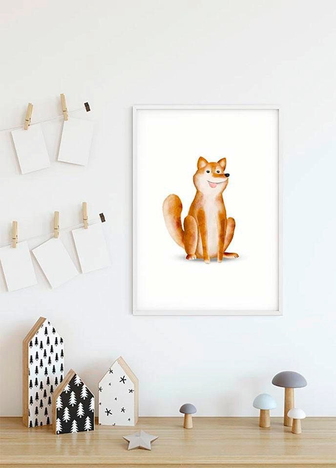 Komar Bild »Cute Animal Dog«, Tiere, (1 St.), Wandbild zur Dekoration - ohne Rahmen