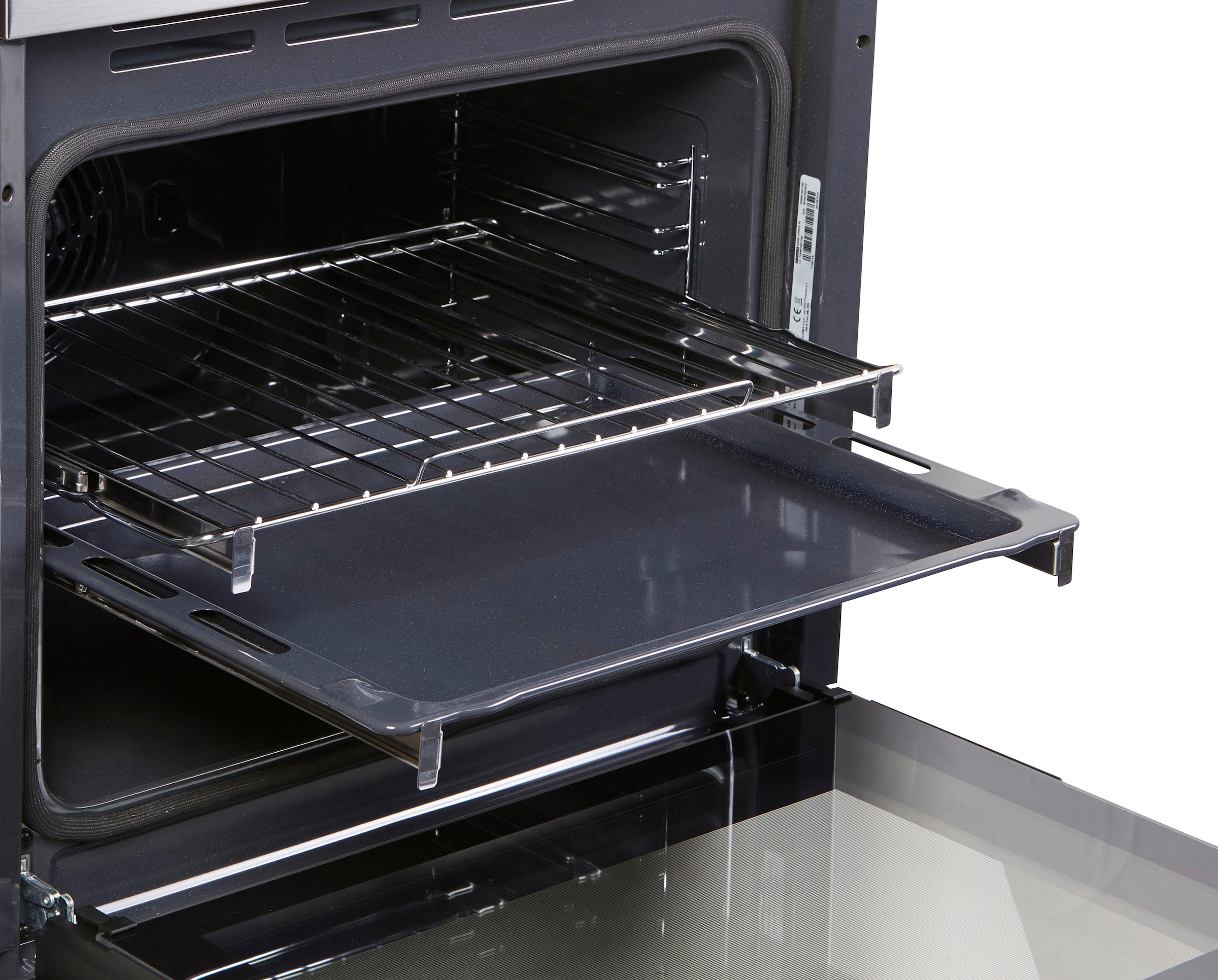 BAUKNECHT Backofen-Set »BAR2 KP8V2 IN«, mit 2-fach-Teleskopauszug, Pyrolyse-Selbstreinigung, PowerHeißluft