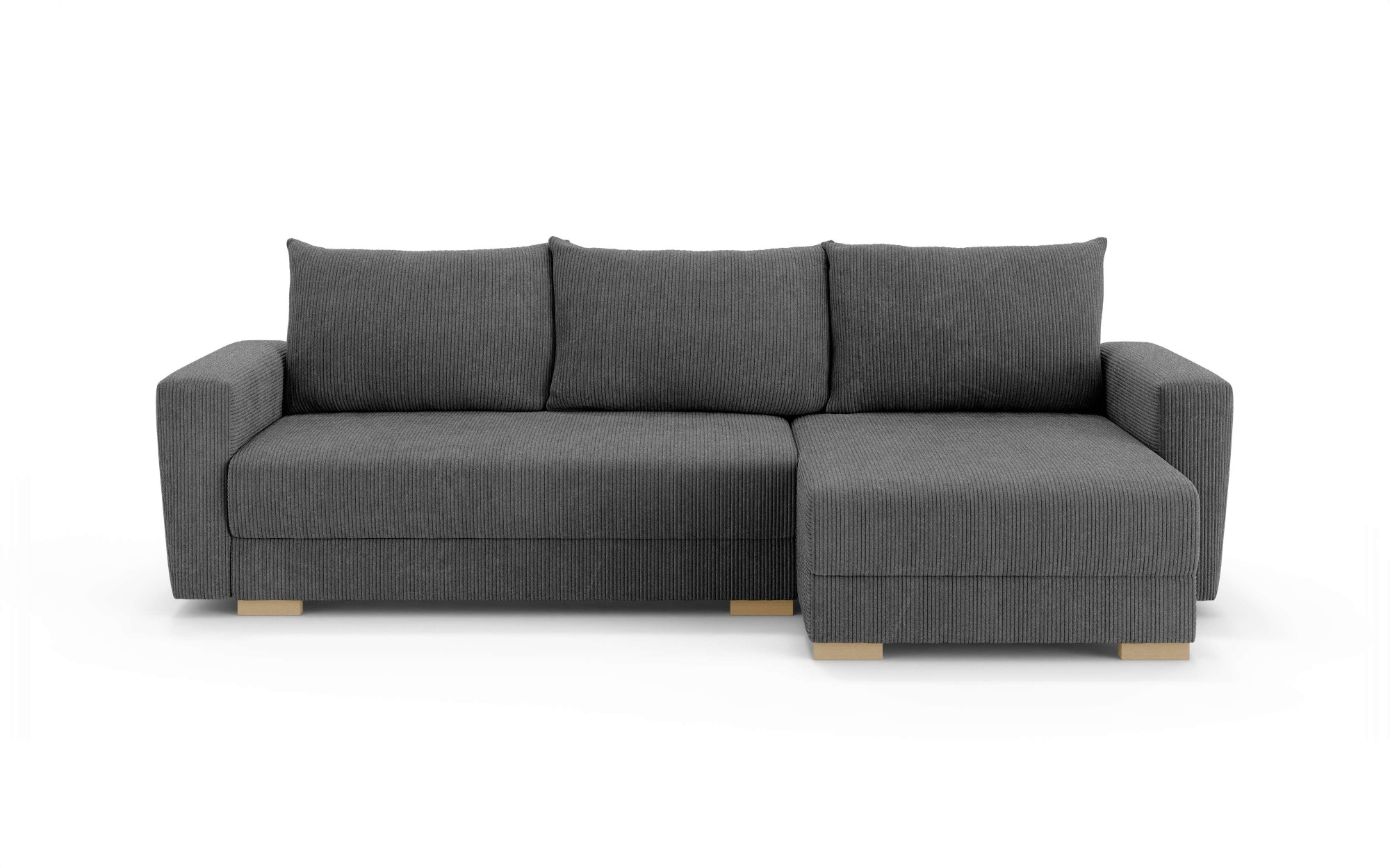 INOSIGN Ecksofa »MAGHERA universell Schlafsofa mit Bettkasten, Maße B/T/H: 255/142/84cm«, L-Form mit Recamiere rechts oder links montierbar, hoher Sitzkomfort