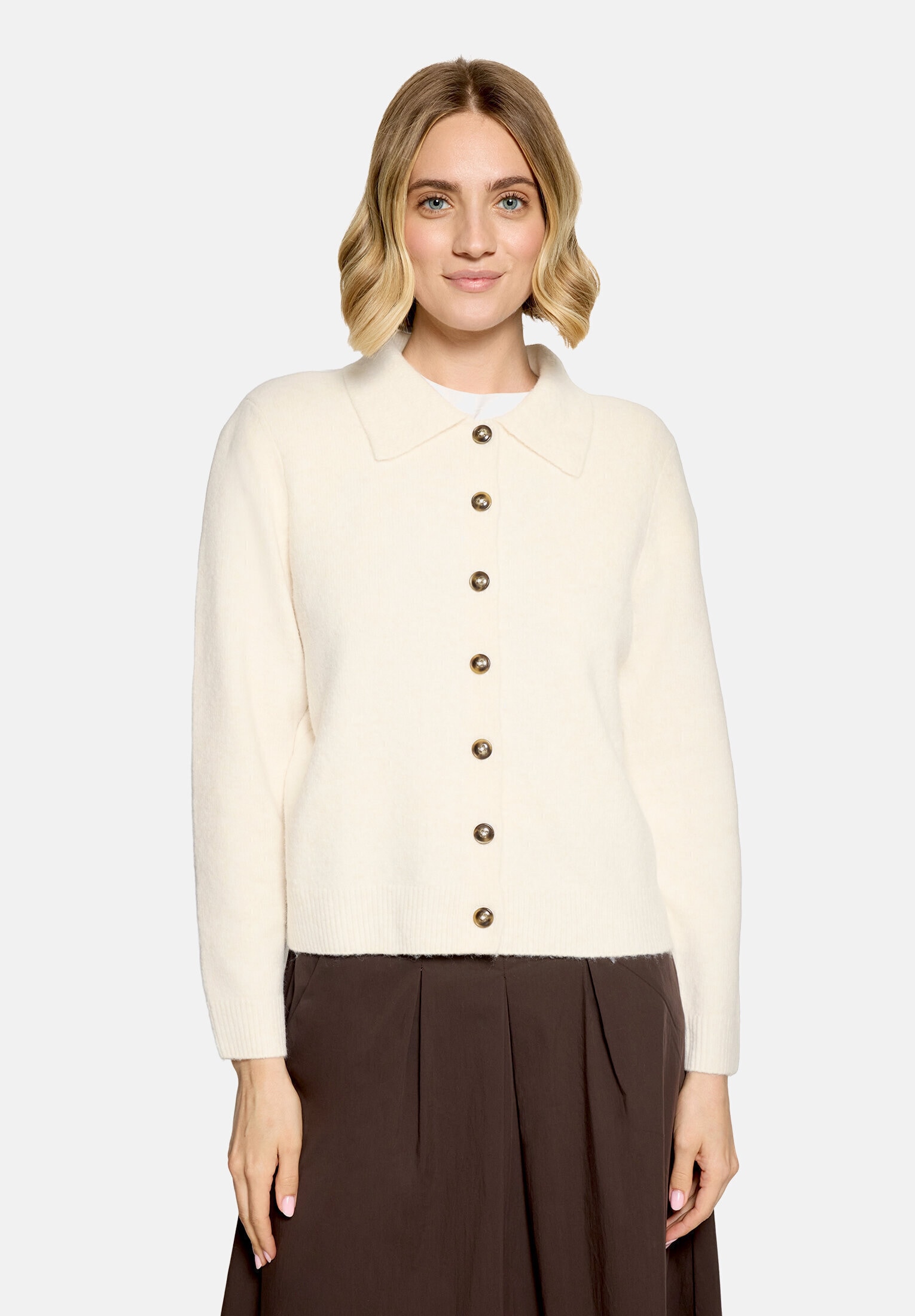 Cartoon Strickjacke »Damen mit Kragen« 1