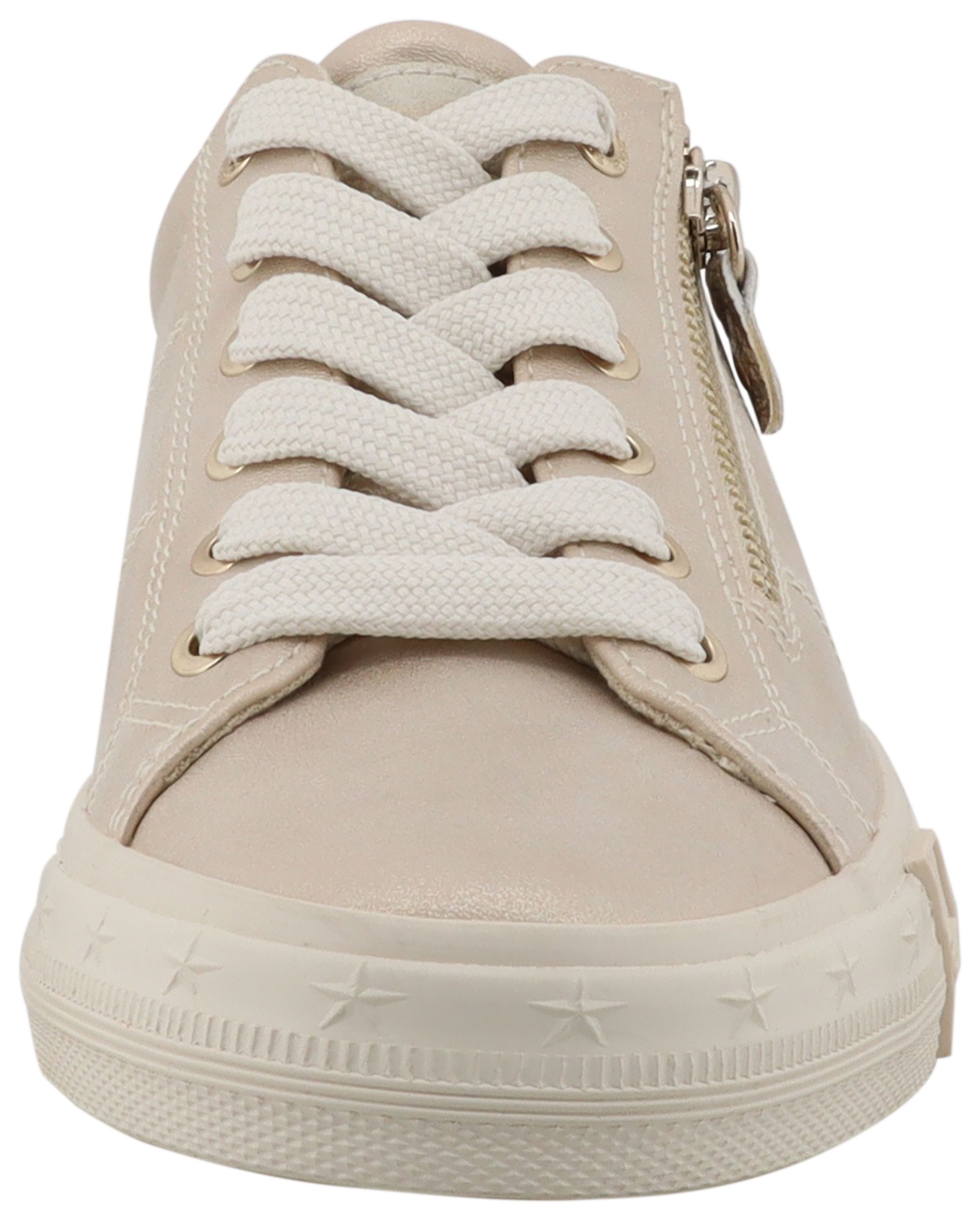 Sneaker MUSTANG SHOES "Mustang Shoes Sneaker Lederimitat", Herren, Gr. 39, cream, Lederimitat, Schuhe Sneaker 3