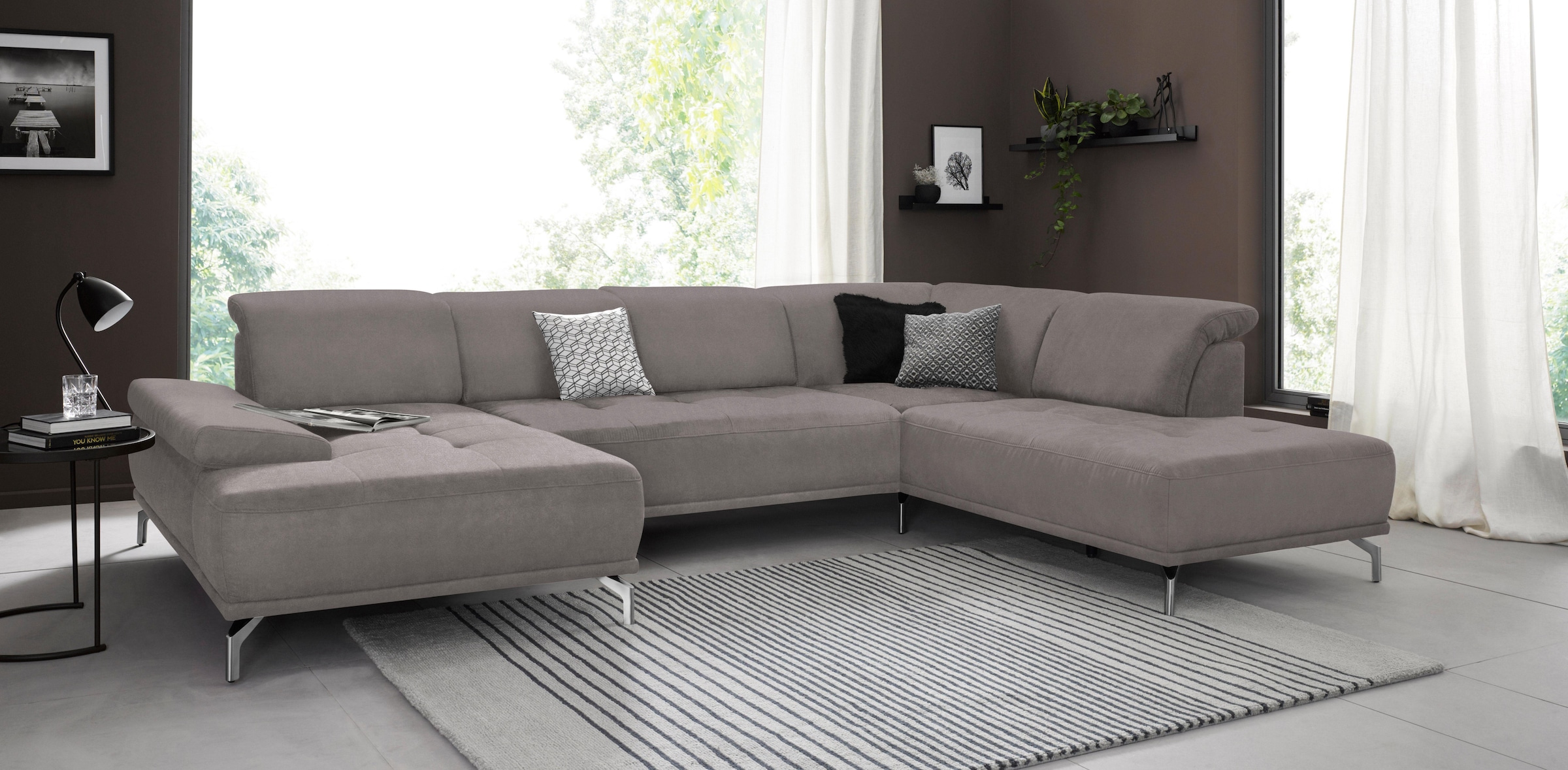 Places of Style Wohnlandschaft "Caluna", Inkl.Sitztiefenverstellung, wahlwe günstig online kaufen