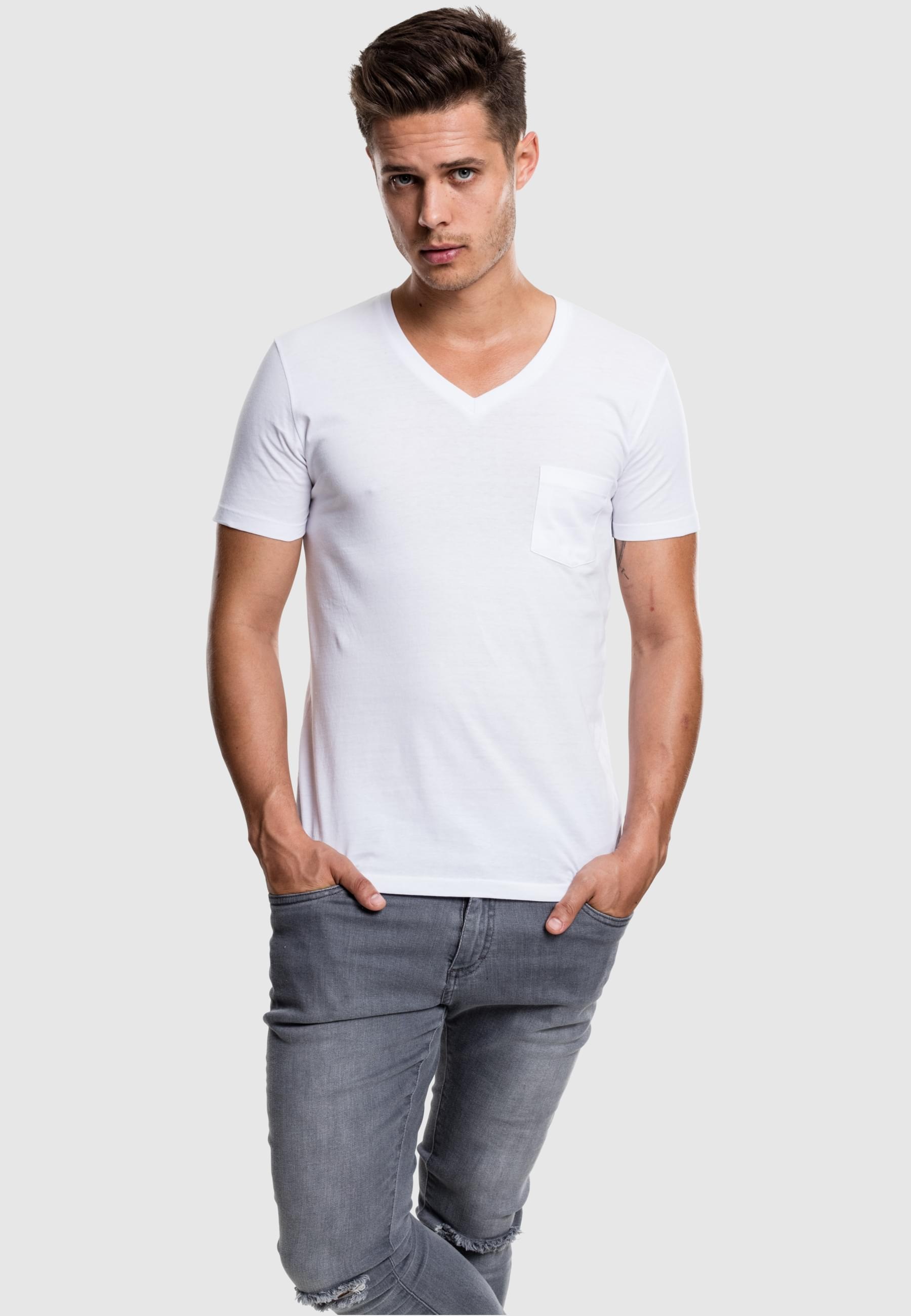 URBAN CLASSICS T-Shirt »Urban Classics Herren V-Neck Pocket Tee«, (1 tlg.)