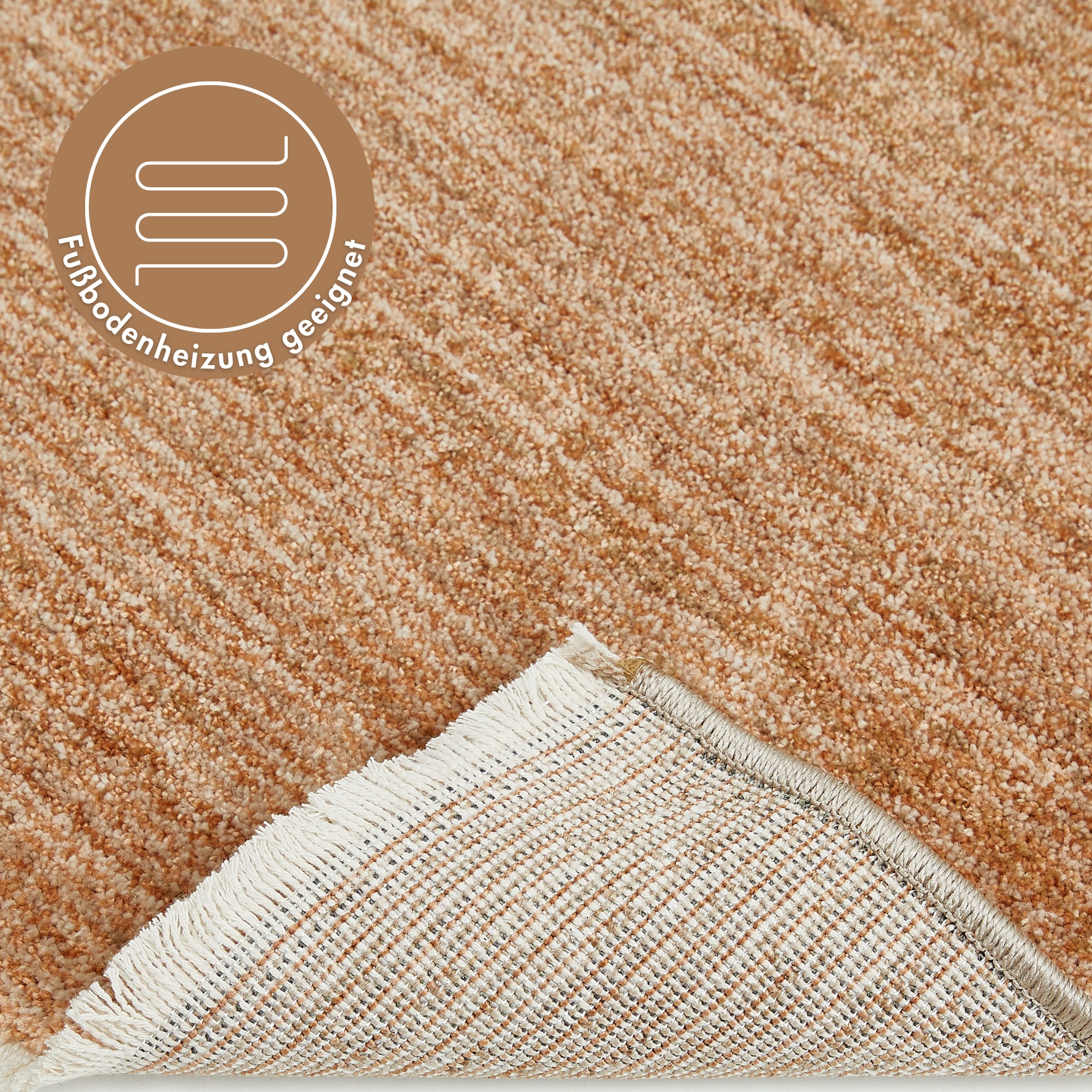 LUXOR living Teppich »Vilnius«, rechteckig, 13 mm Höhe, melierte Optik, weicher Flor, mit Fransen, Wohnzimmer