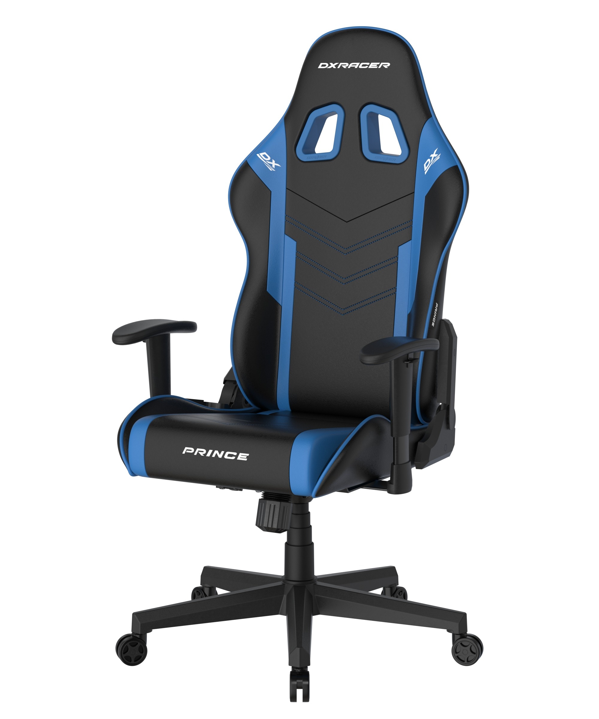 DXRacer Gaming-Stuhl »Prince Gaming Chair Regular L, PVC, schwarz blau«