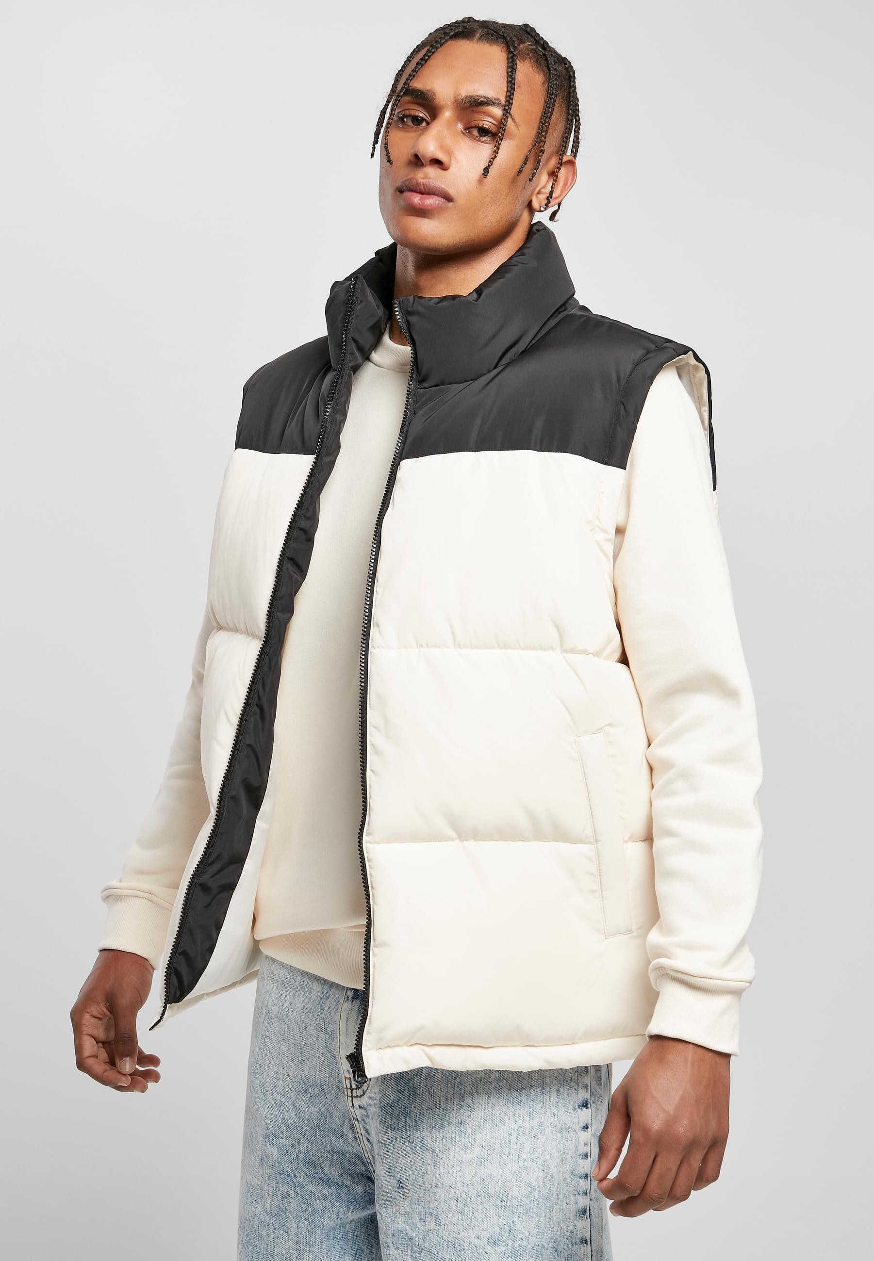 URBAN CLASSICS Jerseyweste »Urban Classics Herren Block Puffer Vest«, (1 tlg.)