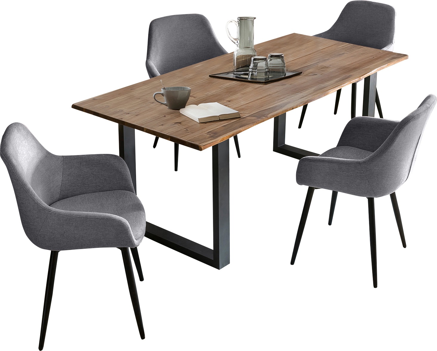 SalesFever Essgruppe, (Set, 5 tlg.), Tischplatte behandelt mit OSMO Hartwachs-Öl in seidenmattem Finish