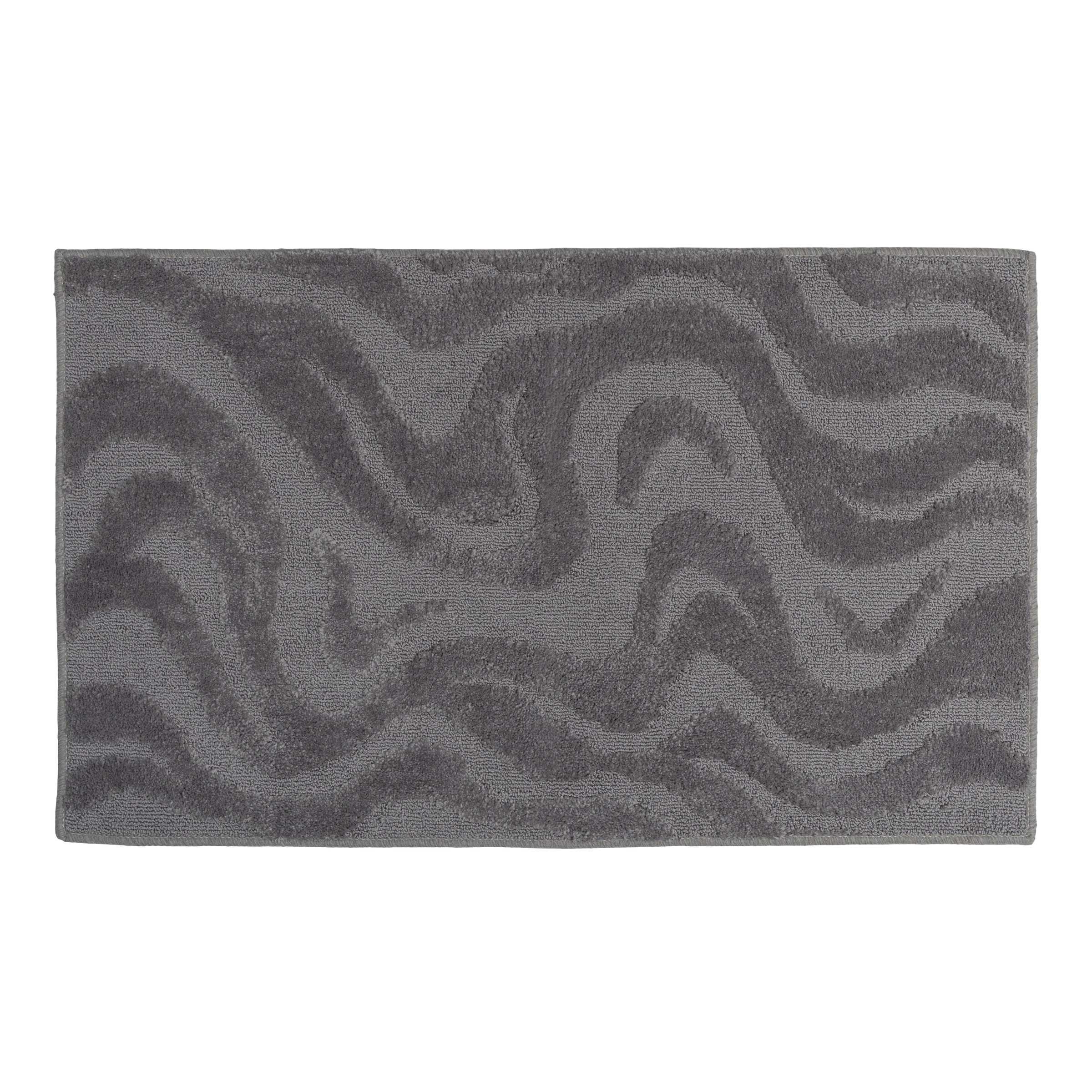OTTO home Badematte »Wave, Badvorleger, Badezimmer Teppich« Höhe 10 mm rutschhemmend beschichtet fußbodenheizungsgeeignet | schnell trocknend Hoch-Tief-Effekt, modernes Muster, Welle, Badteppich, Duschvorleger