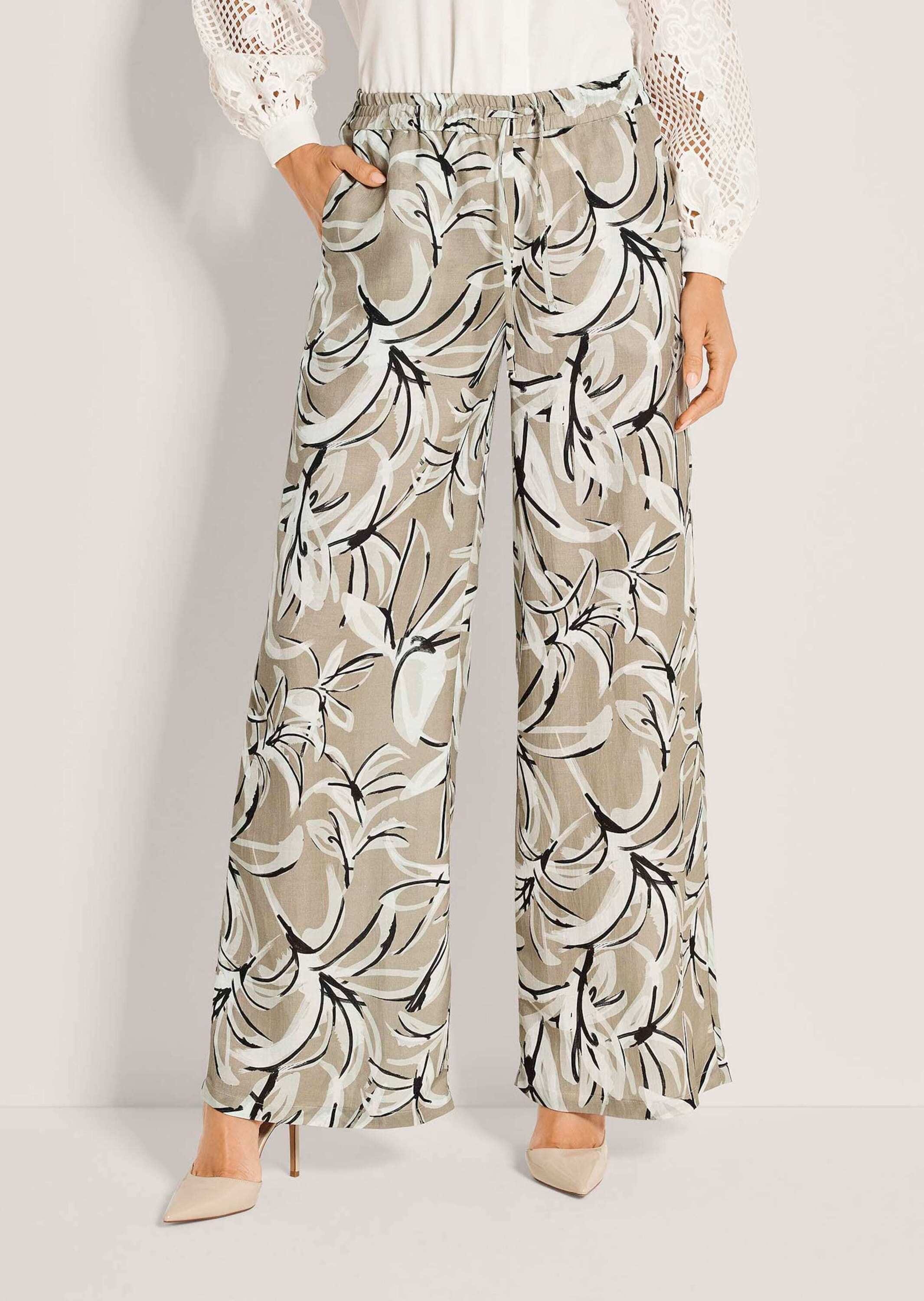 MADELEINE Chinos »Palazzohose Druckhose mit floralem Muster«  Mit Tunnelzug und Bindeband