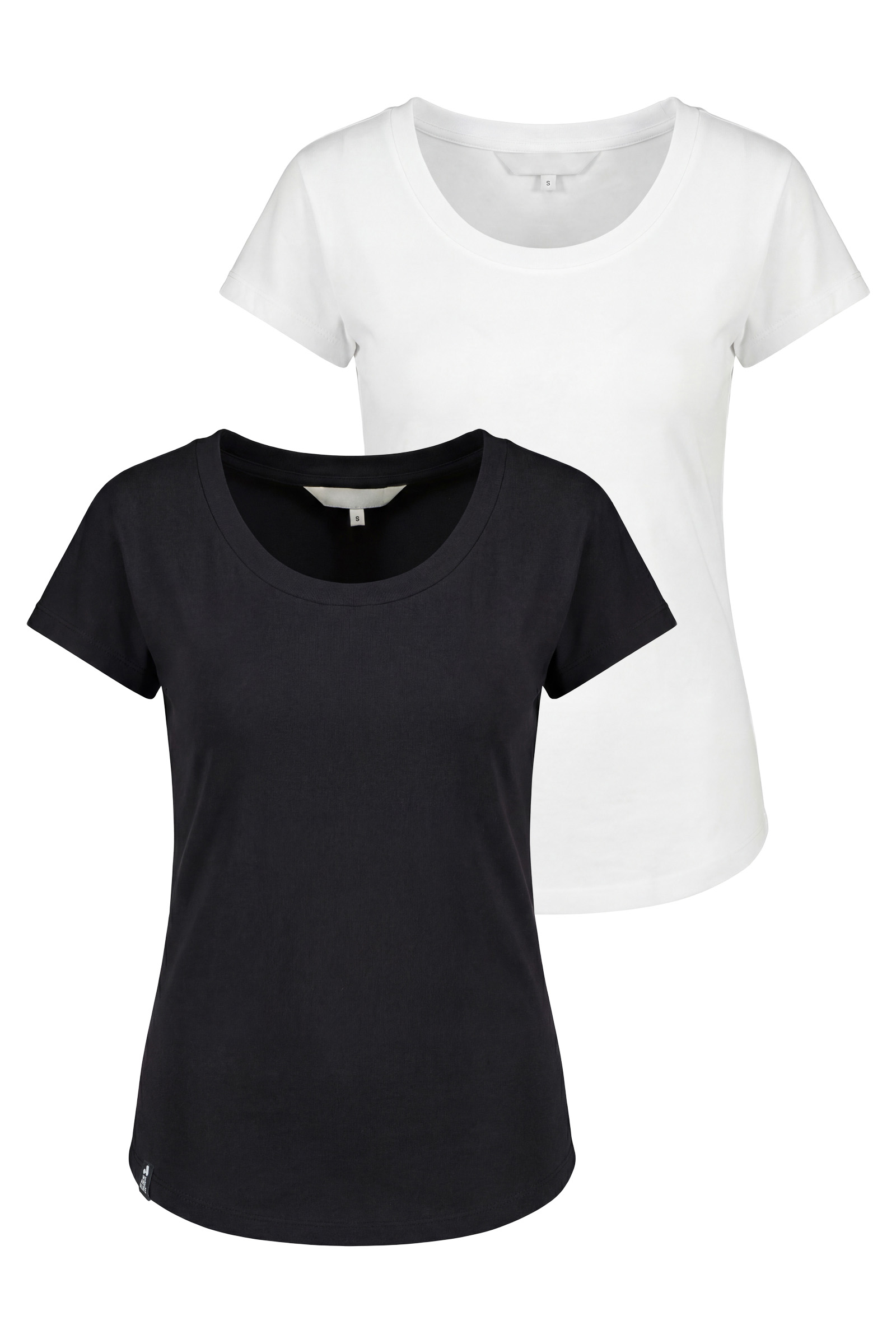 Alife & Kickin Rundhalsshirt leichtes Sommer-Top aus Bio-Baumwolle mit weitem U-Ausschnitt