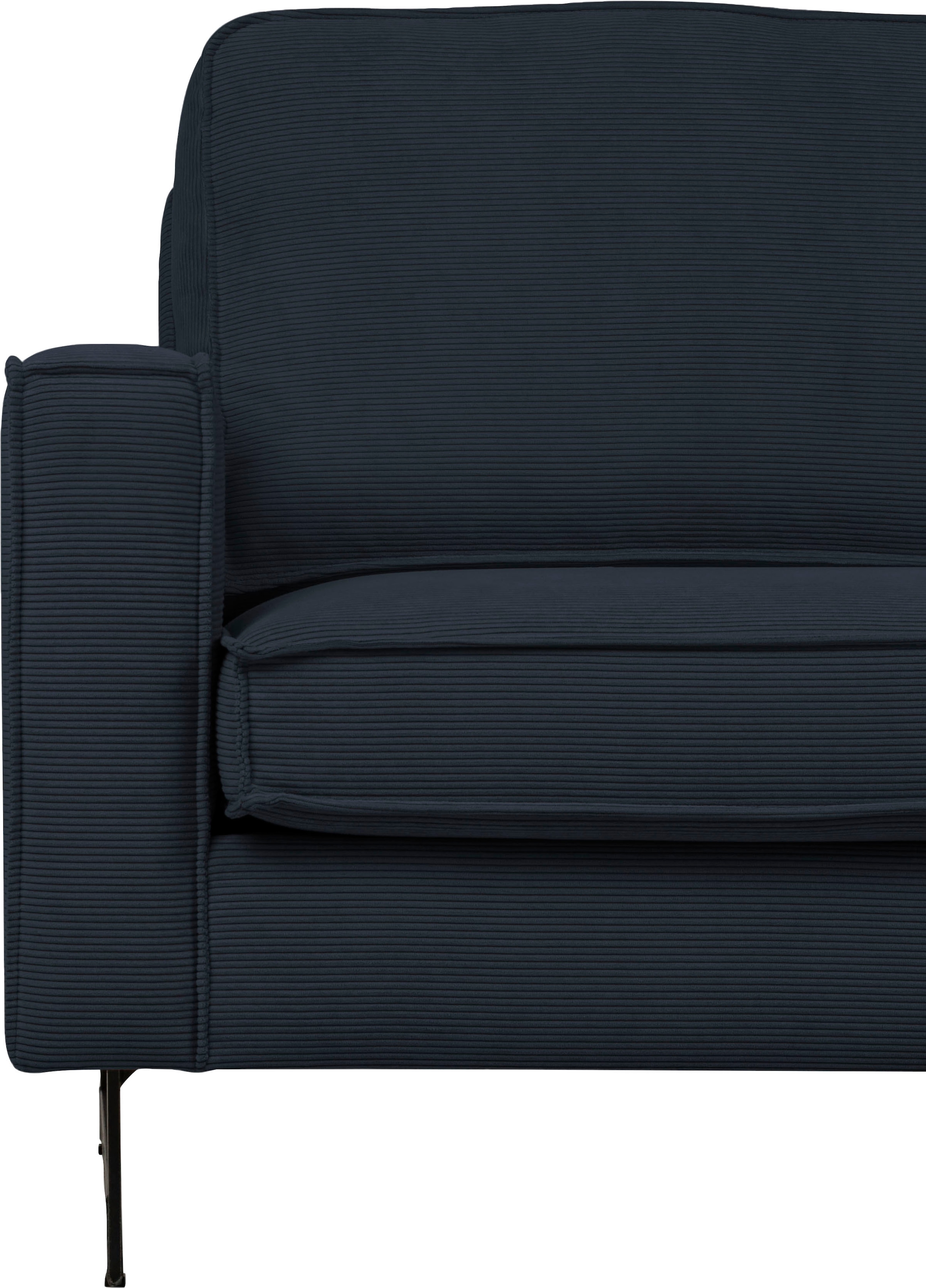 Places of Style Ecksofa »Pinto, 290 cm, Ottomane links / rechts«, Cord, Feincord, Luxus-Microfaser Leder und Chenille