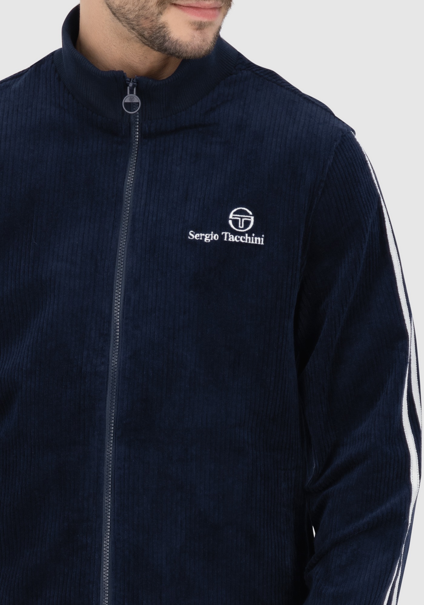 Sergio Tacchini Trainingsjacke »EDGAR CORDUROY TRACK TOP Herren«, ohne Kapuze, Trainingsjacke Herren, leichte Jacke, Retro, Sportjacke, Outdoor, Sale