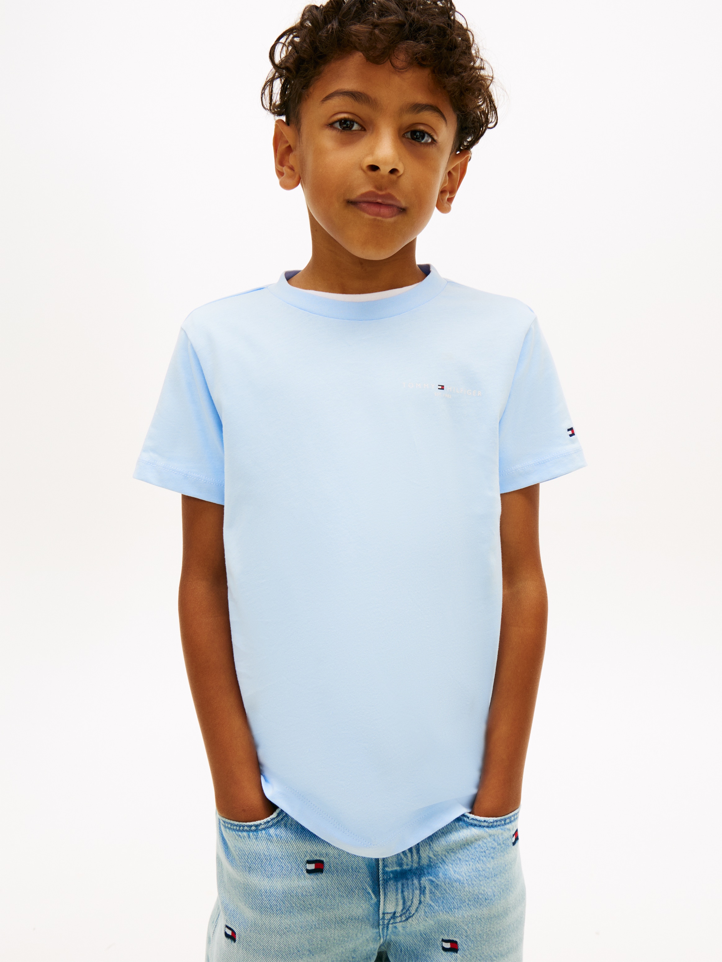 Tommy Hilfiger T-Shirt »MINI CORP T-SHIRT« Kinder bis 16 Jahre, Rundhals