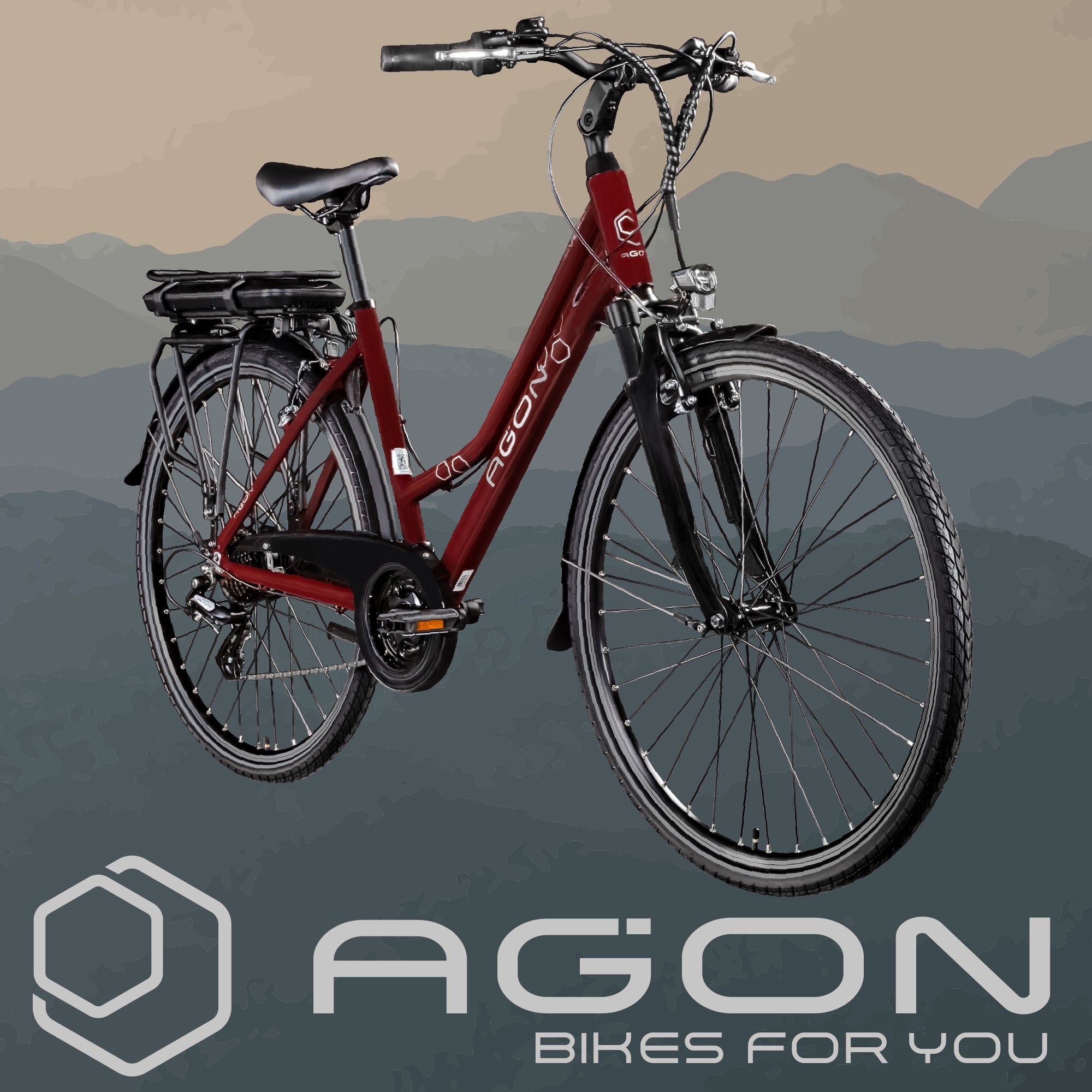 AGON E-Bike »Avesa«, 21 Gang, Heckmotor 250 W, Pedelec, Elektrofahrrad für Damen u. Herren