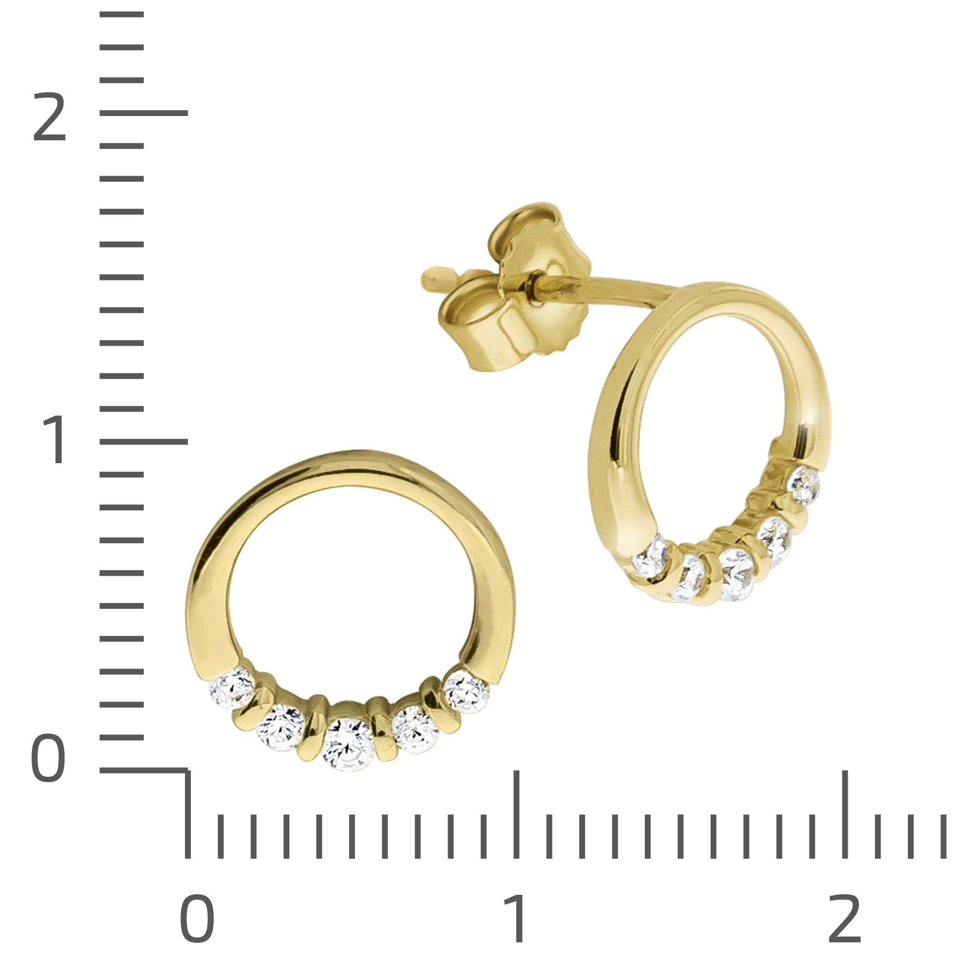 CELESTA Paar Ohrstecker »375/- Gelbgold Zirkonia«
