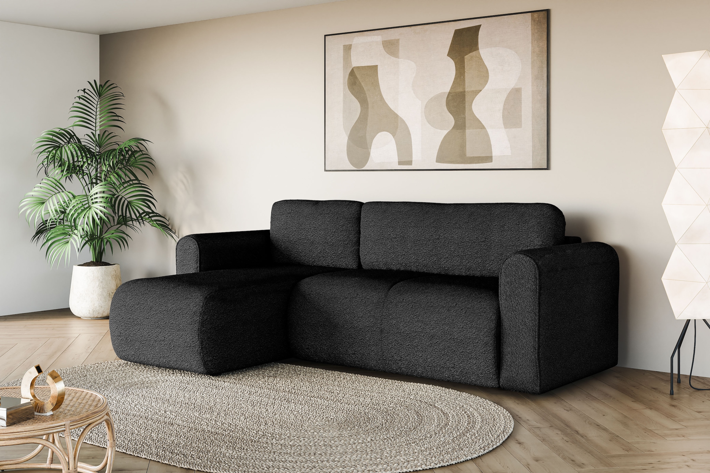 OTTO home Ecksofa "Zacharia wahlweise Schlafsofa mit Bettkasten, B/T/H 250/ günstig online kaufen
