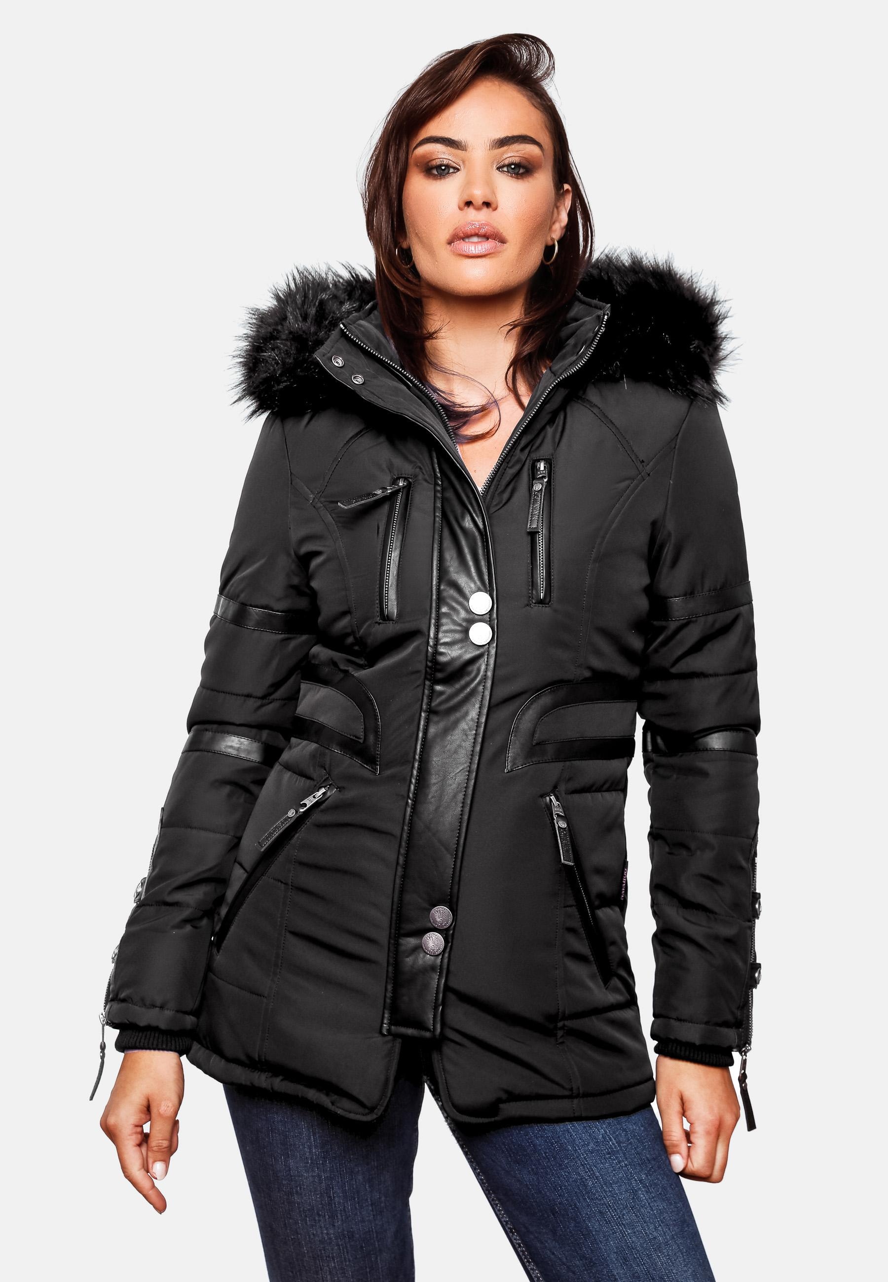 Navahoo Wintermantel »Moony«, stylischer Damen Winter Jacke mit Kapuze  bestellen | BAUR | Mäntel