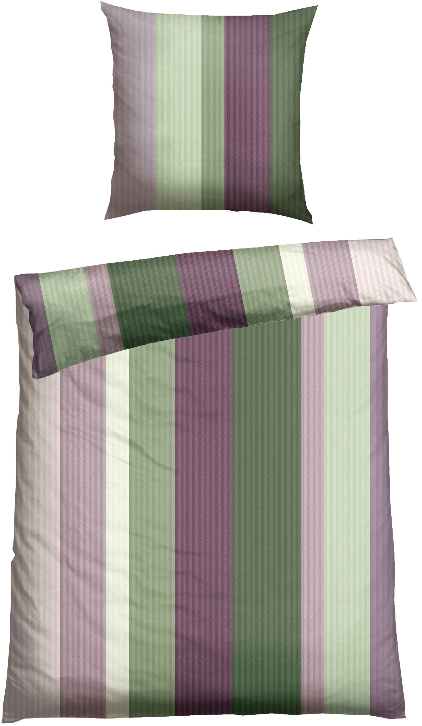 Schiesser Wendebettwäsche "Vendi aus weicher Baumwolle mit lebhaften Streifen" 2 Stk. Made in Green