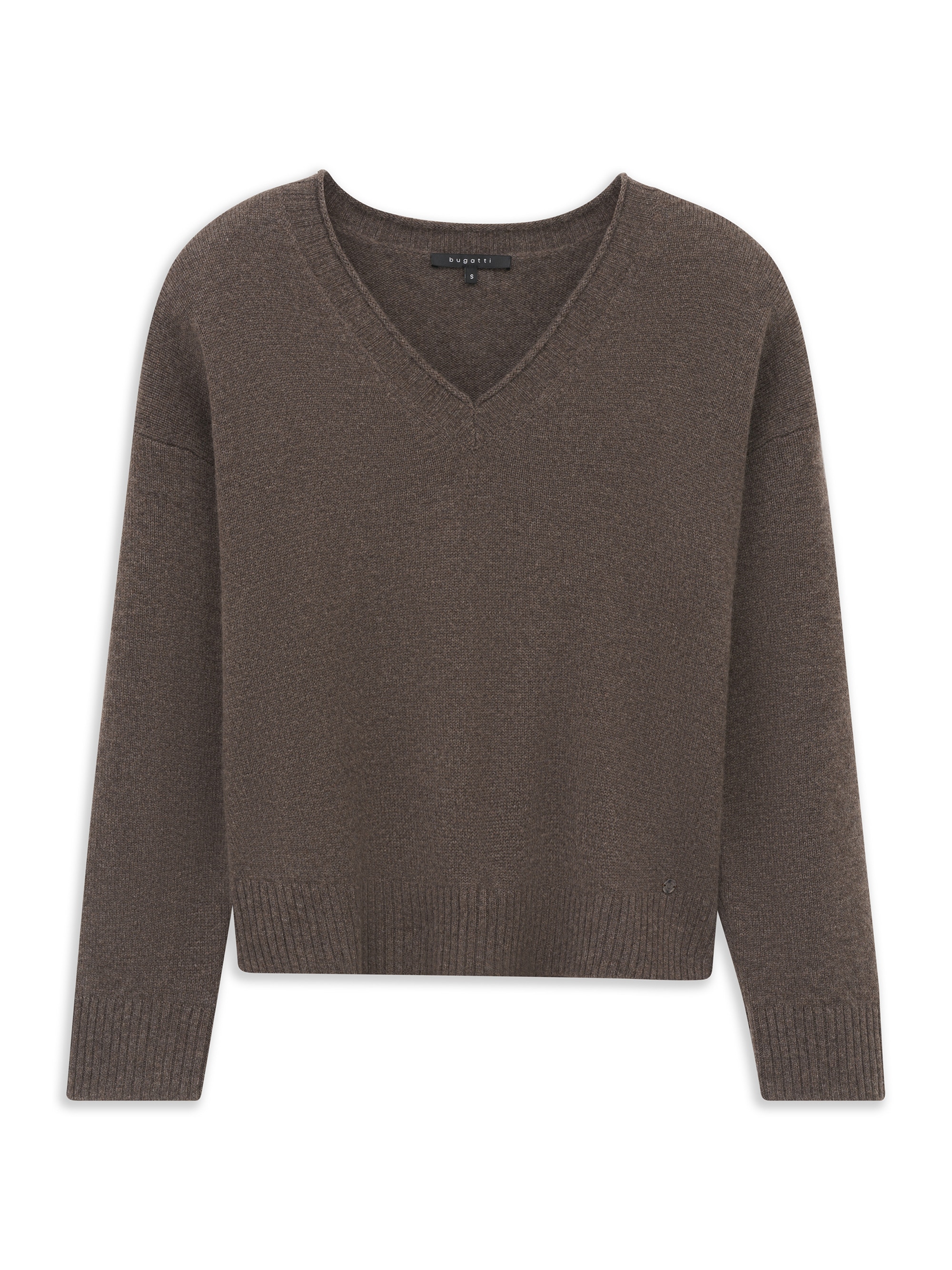 bugatti "Regular Fit" V-Ausschnitt Regular Fit Kaschmir