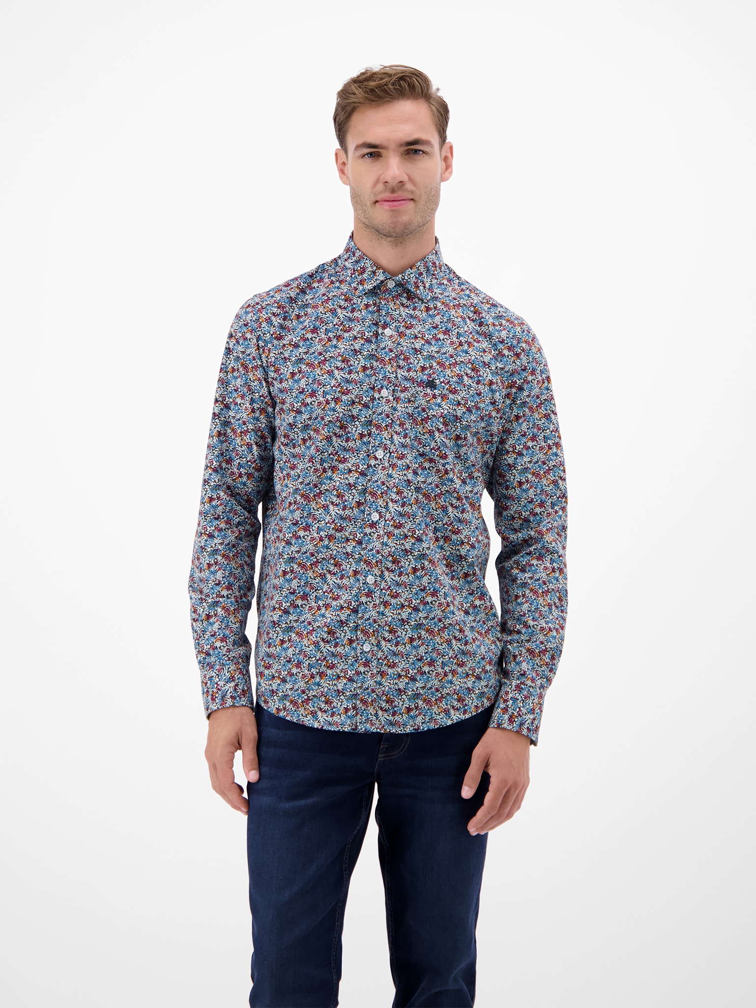 LERROS Langarmhemd, mit grafischem Muster günstig online kaufen