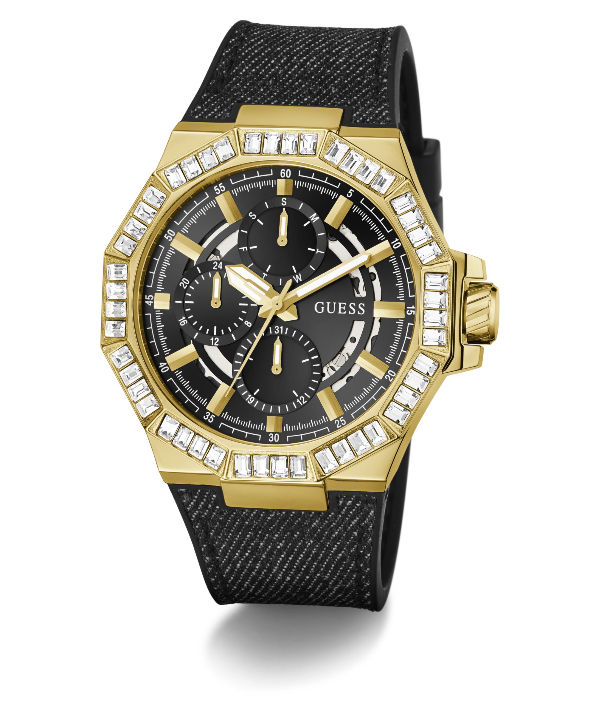 Guess Multifunktionsuhr »ENERGY« Quarzuhr, Armbanduhr, Herrenuhr, Silikonarmband, analog