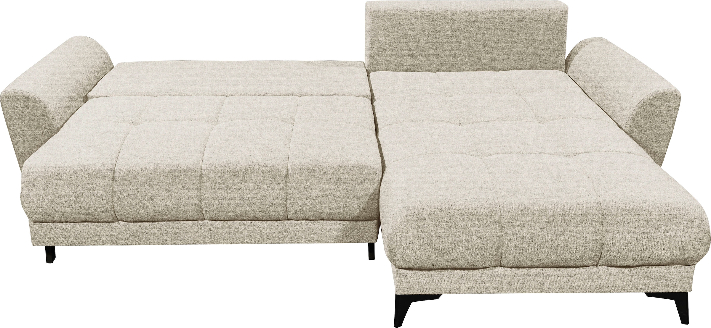 ED EXCITING DESIGN Ecksofa »Bern L-Form«, mit Bettfunktion, Bettkasten & 3 Zierkissen