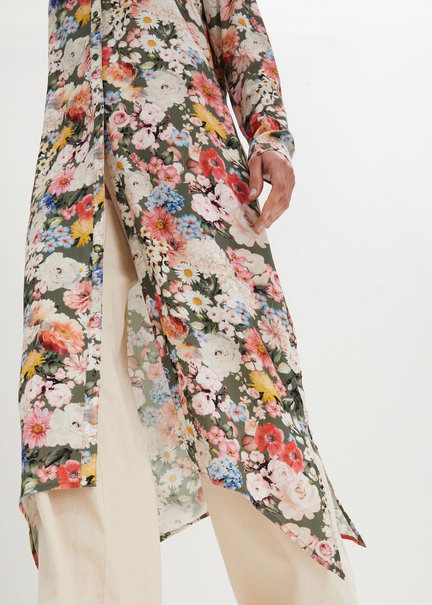 bonprix Longbluse "Longbluse aus fließender Viskose" in A-Linie, aus Viskos günstig online kaufen