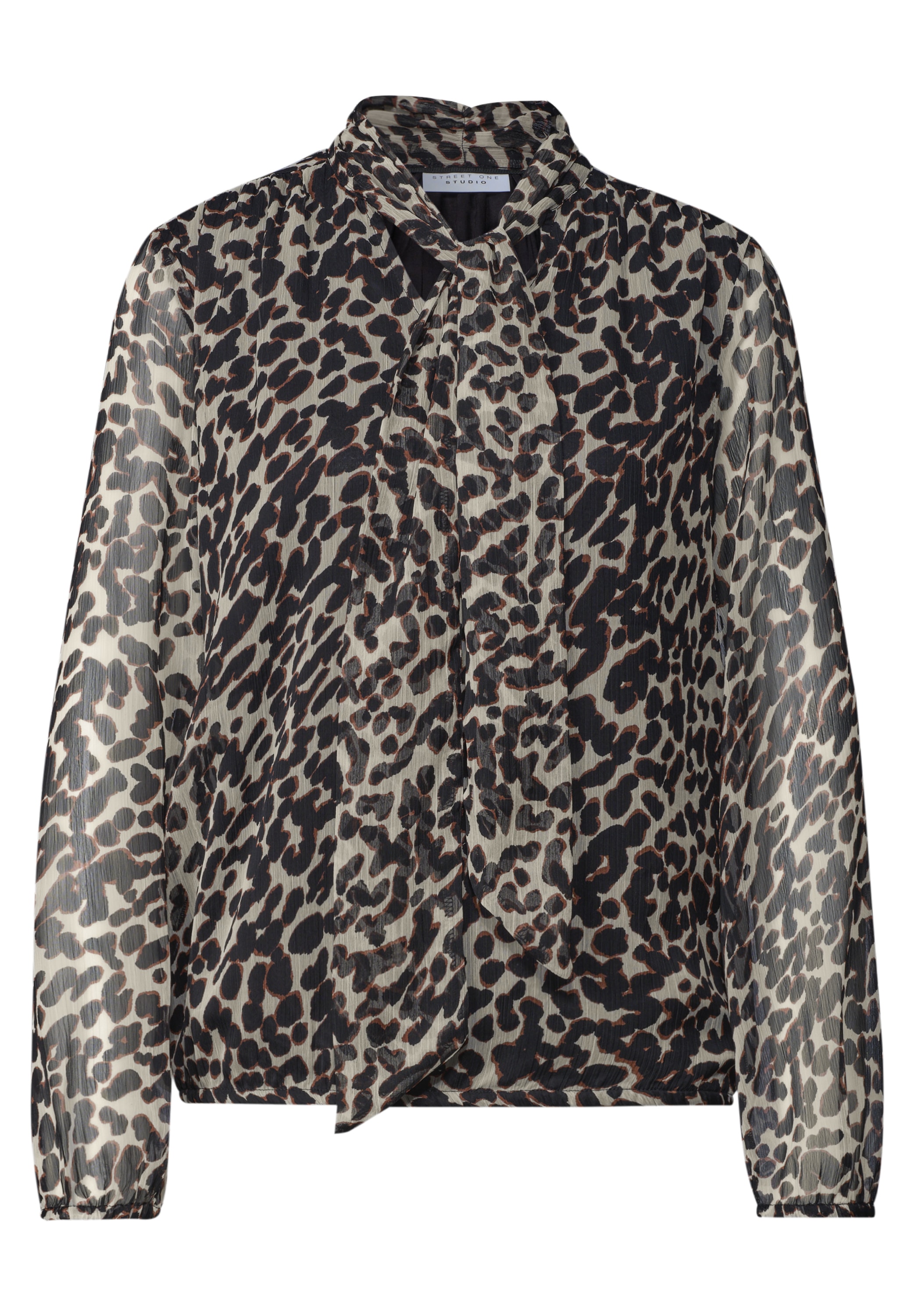 STREET ONE STUDIO Langarmbluse mit Chiffon-Lagen-Look