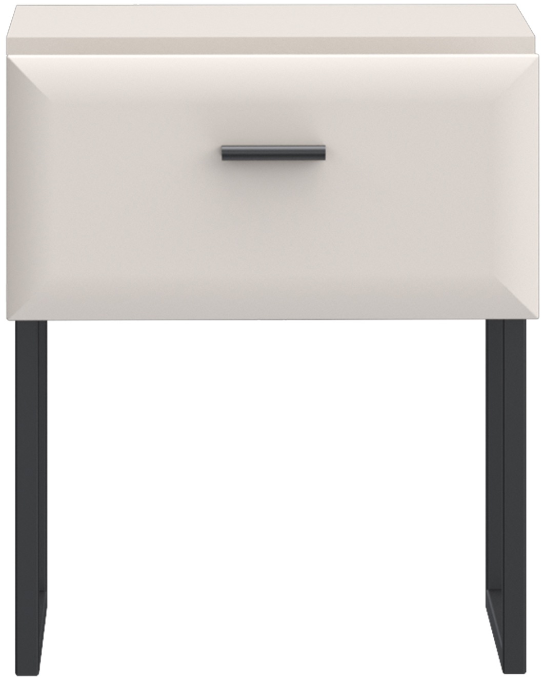 FORTE Nachtkommode »Akihisa mit Schubkasten und Metallfüßen« B/H/T 45,2/54,6/38 cm, Metallfüße, Schubkasten