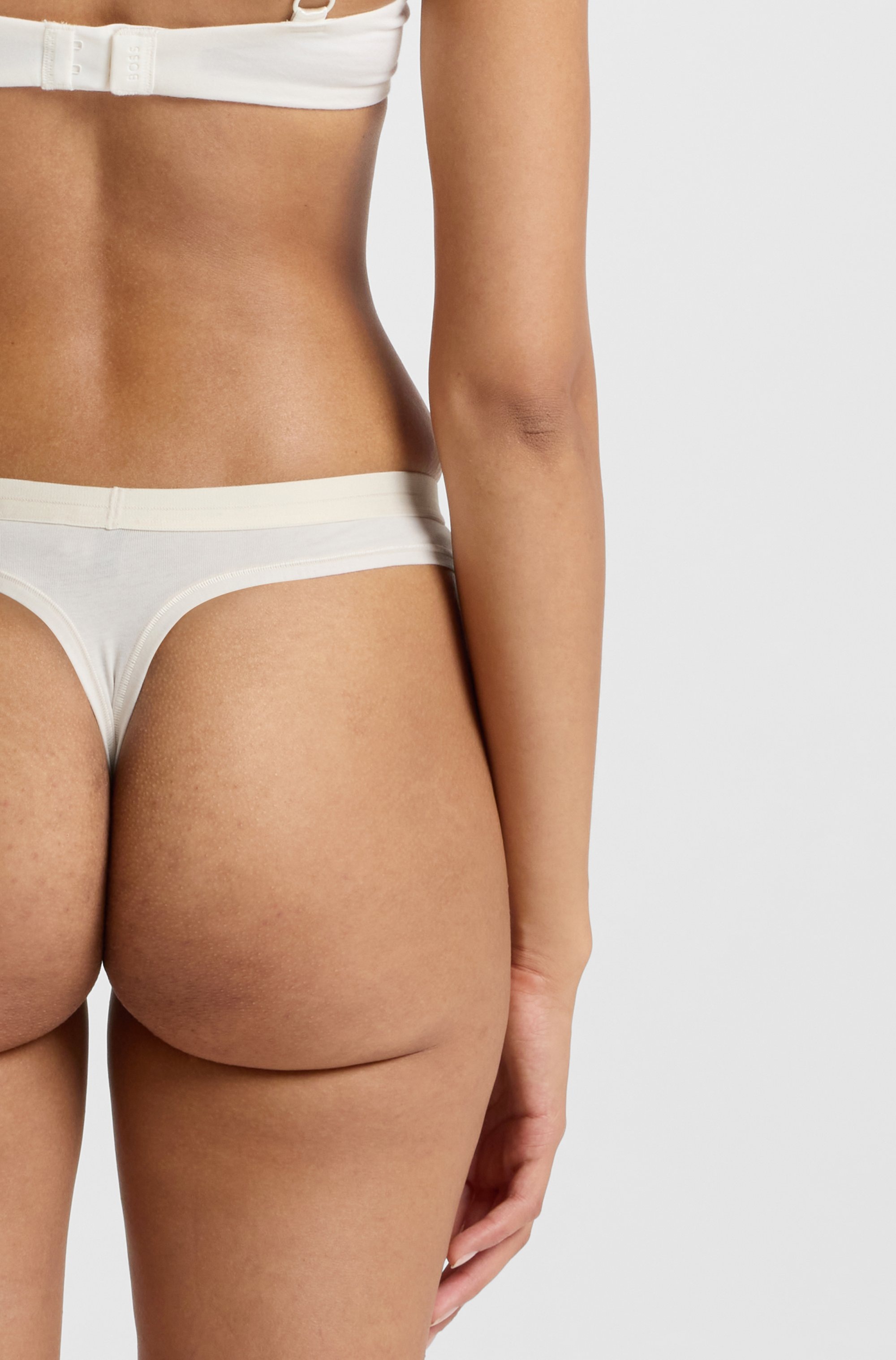 Thumbnail - BOSS String "3P THONG" Packung, 3er, 3 Stk. mit BOSS Logobund