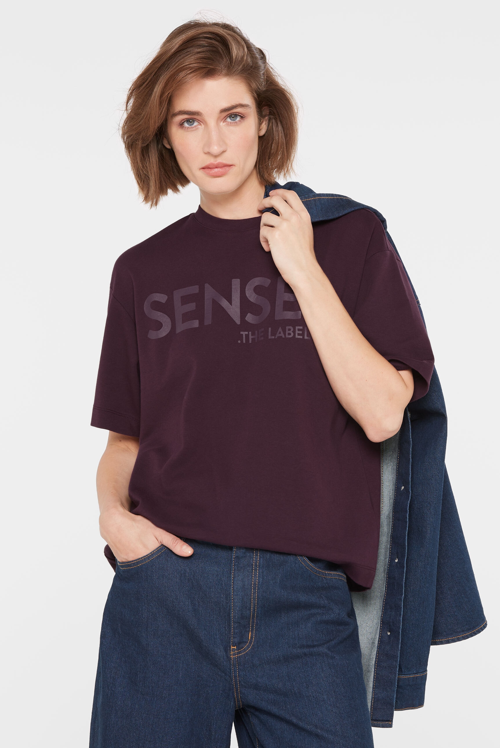 SENSES.THE LABEL Rundhalsshirt, aus Baumwolle