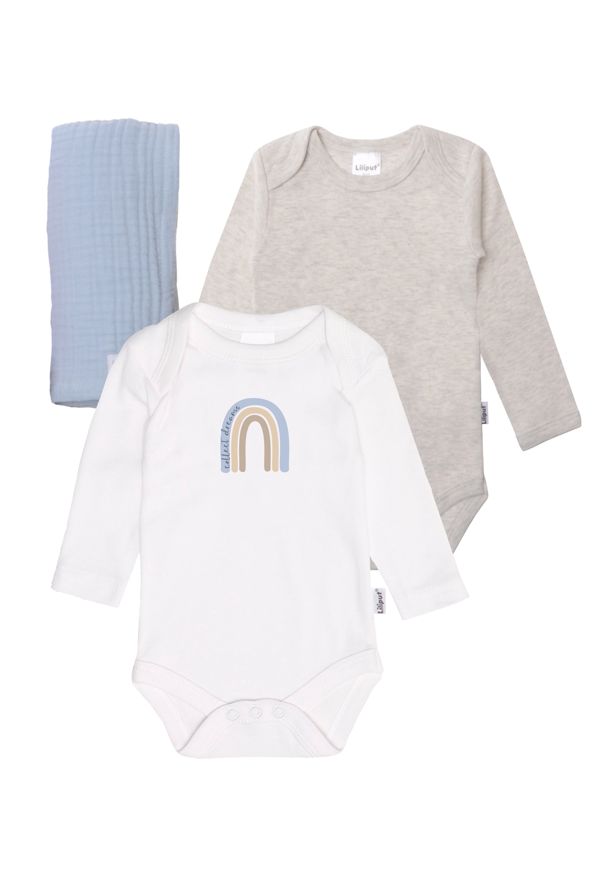 Liliput Erstausstattungspaket "Regenbogen" 3 Stk. mit niedlichem Print auf dem Body